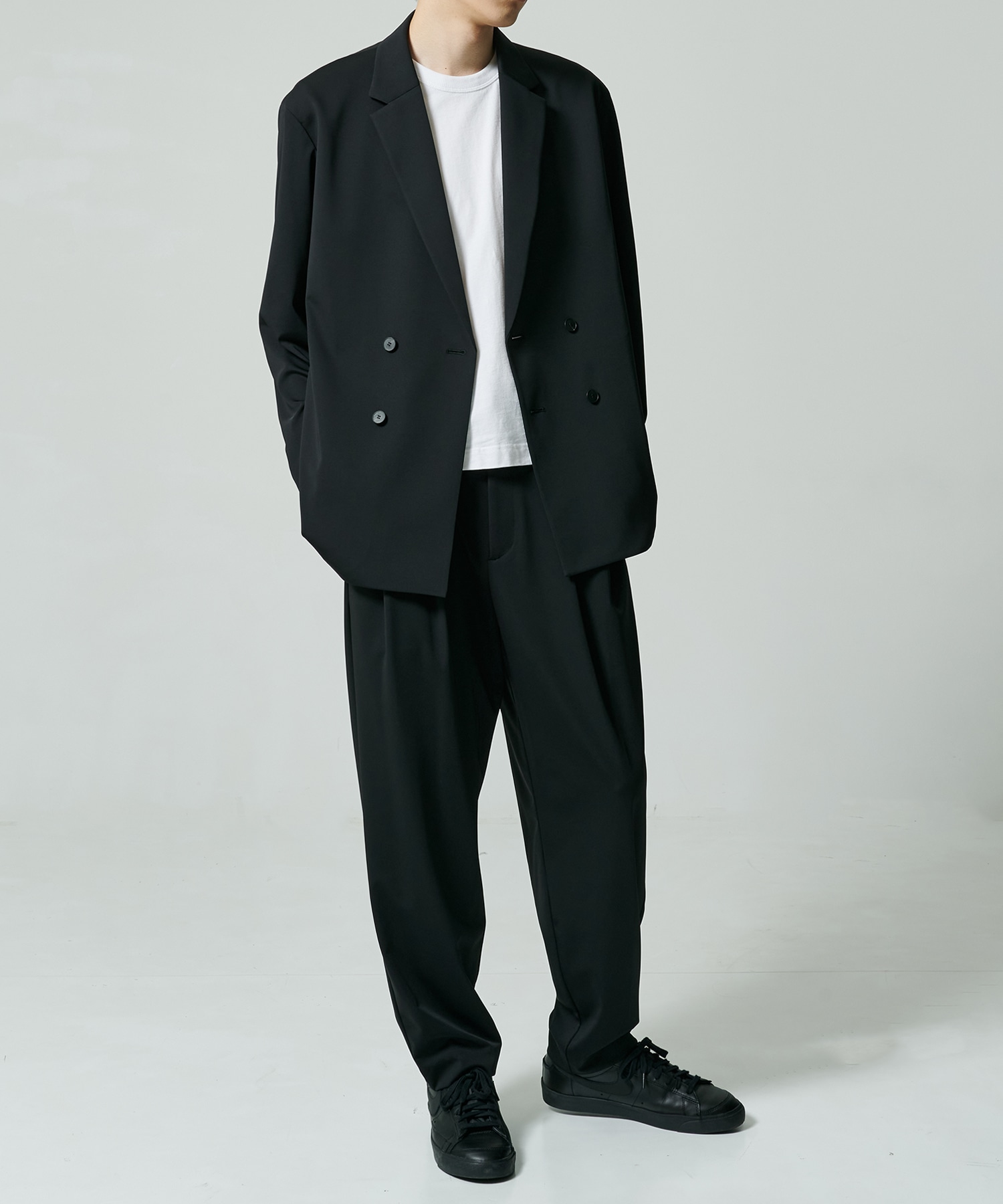 Light Matte Stretch Jersey Wide Tapered Pants THE TOKYO