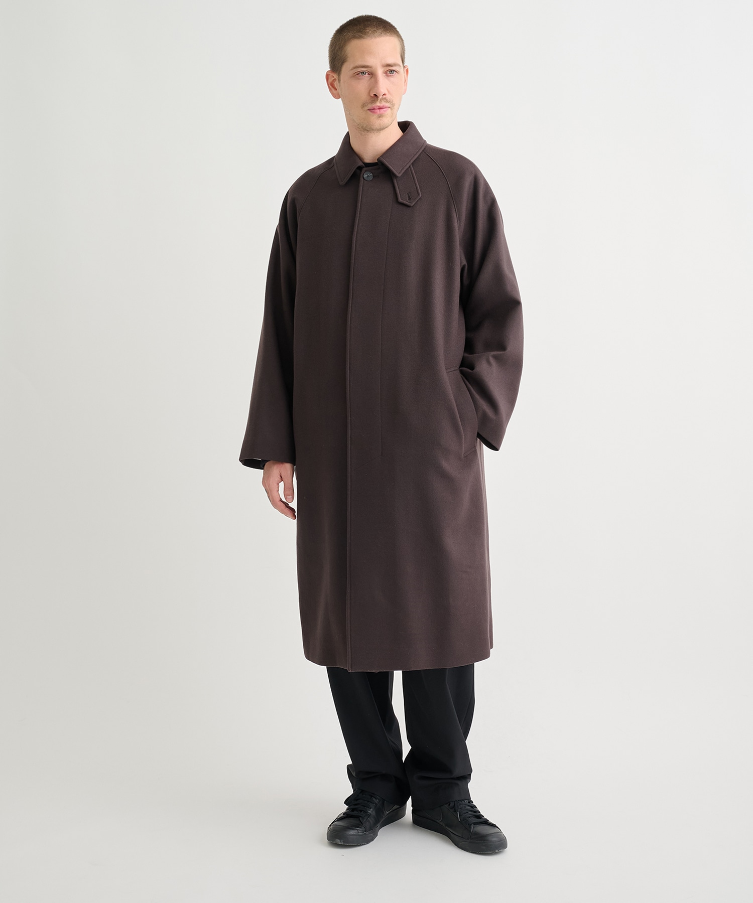 別注 SUPER 160S DOUBLE SAXONY BALMACAAN COAT ATON