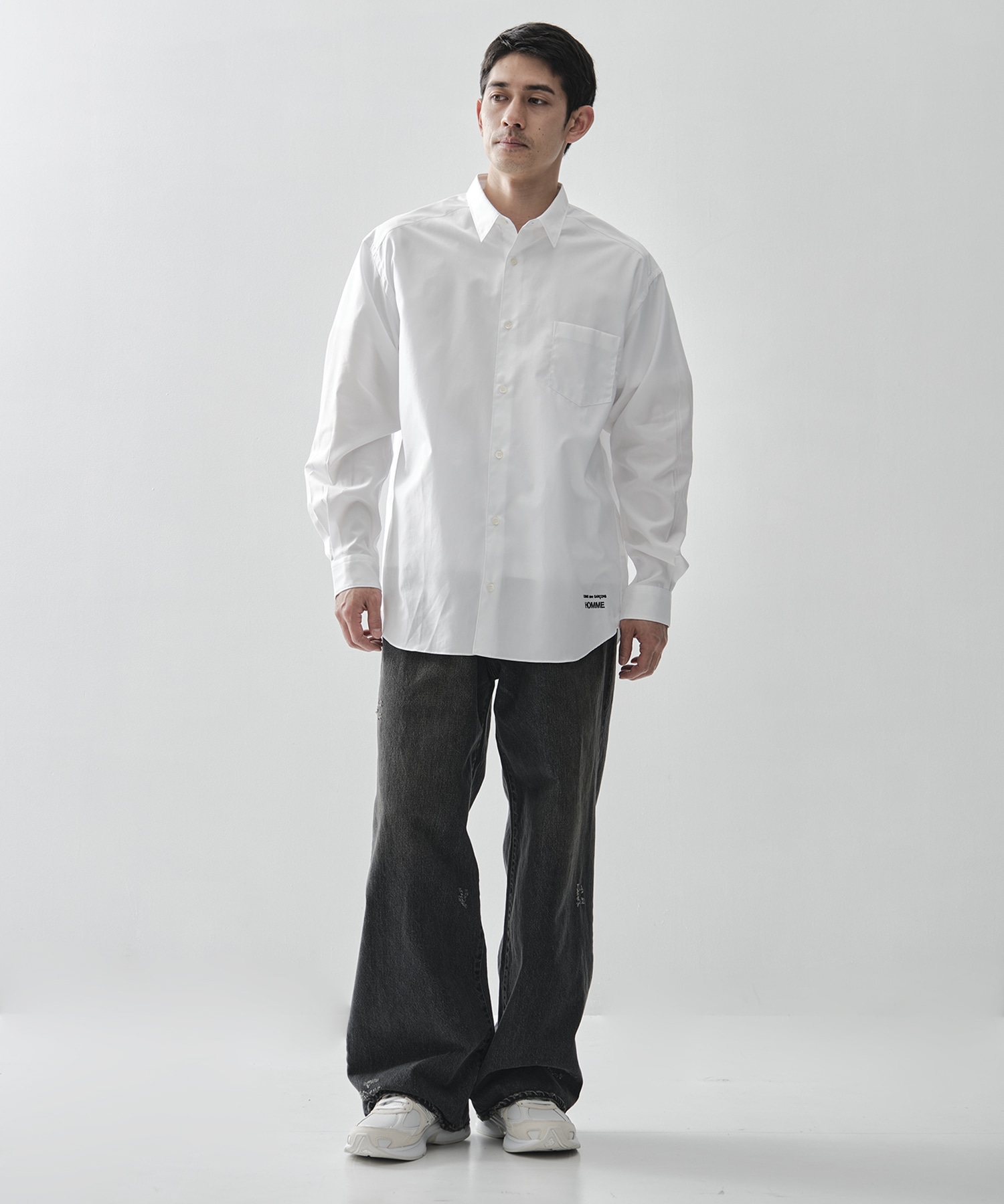 【コムデギャルソンオム】綿ブロード L/S Shirts COMME des GARCONS HOMME