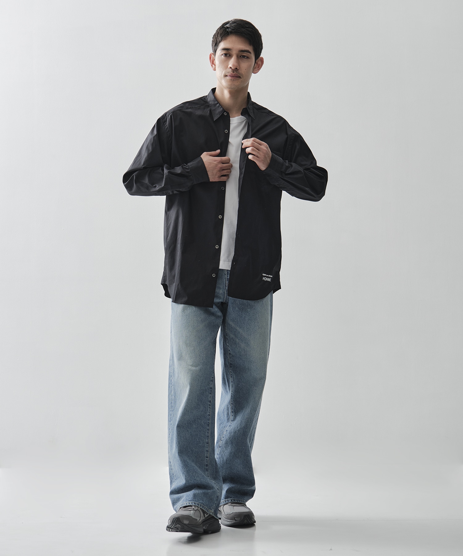 【コムデギャルソンオム】綿ブロード L/S Shirts COMME des GARCONS HOMME