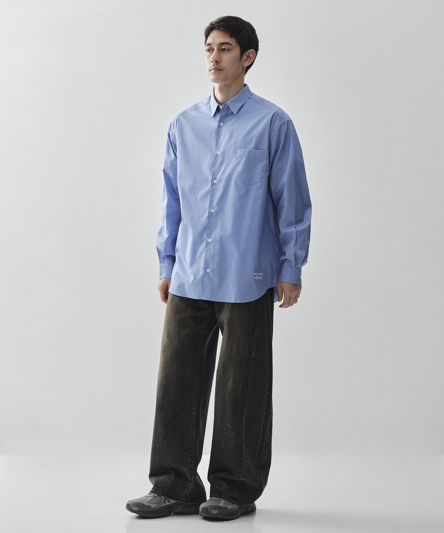 【コムデギャルソンオム】綿ブロード L/S Shirts COMME des GARCONS HOMME