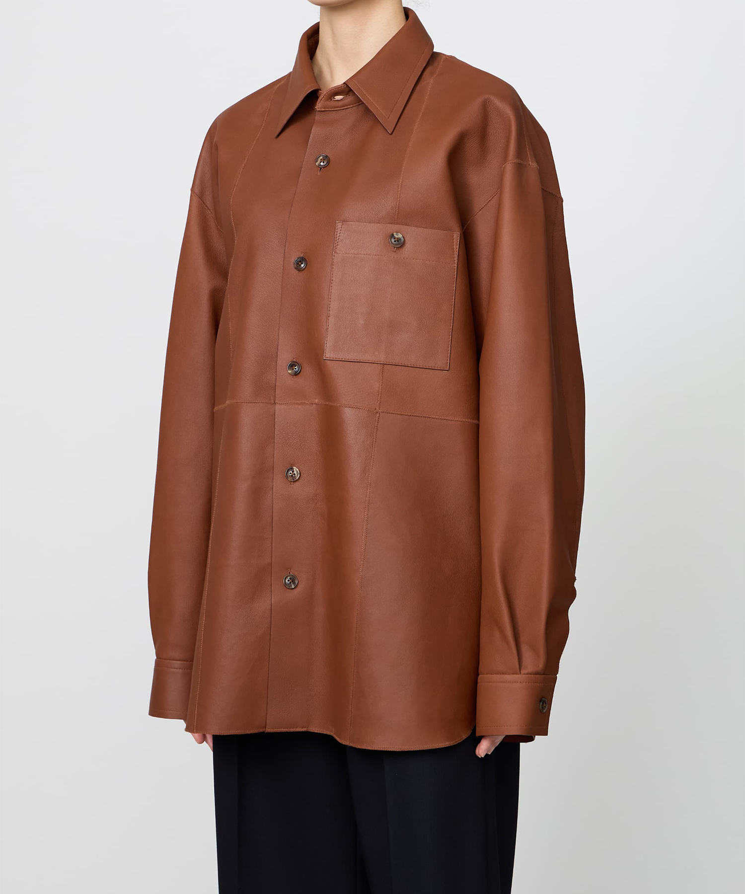 LEATHER SHIRT BLOUSON IRENISA