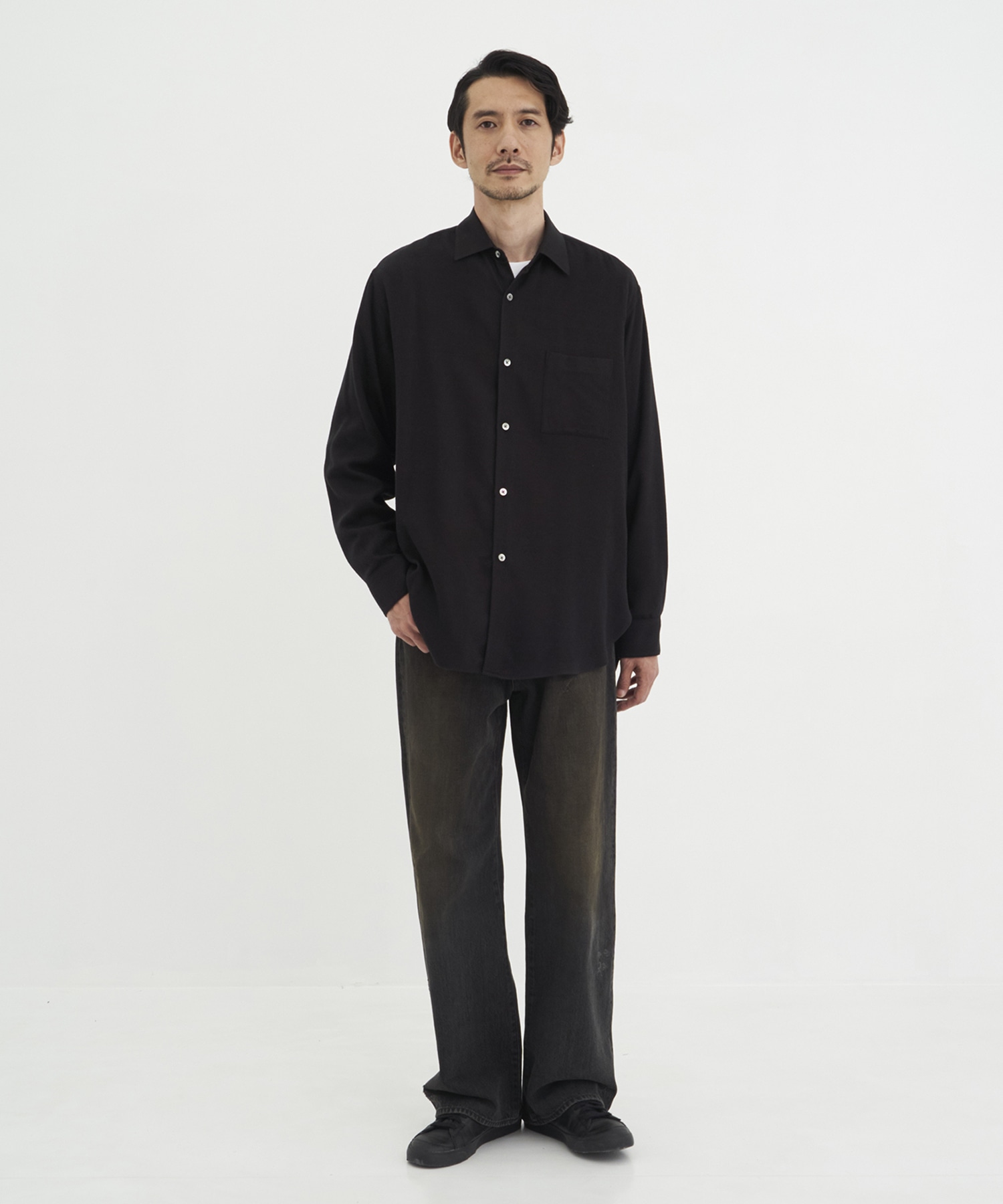 RAYON SILK FLANNEL OVERSIZED DOWN PAT SHIRT ssstein