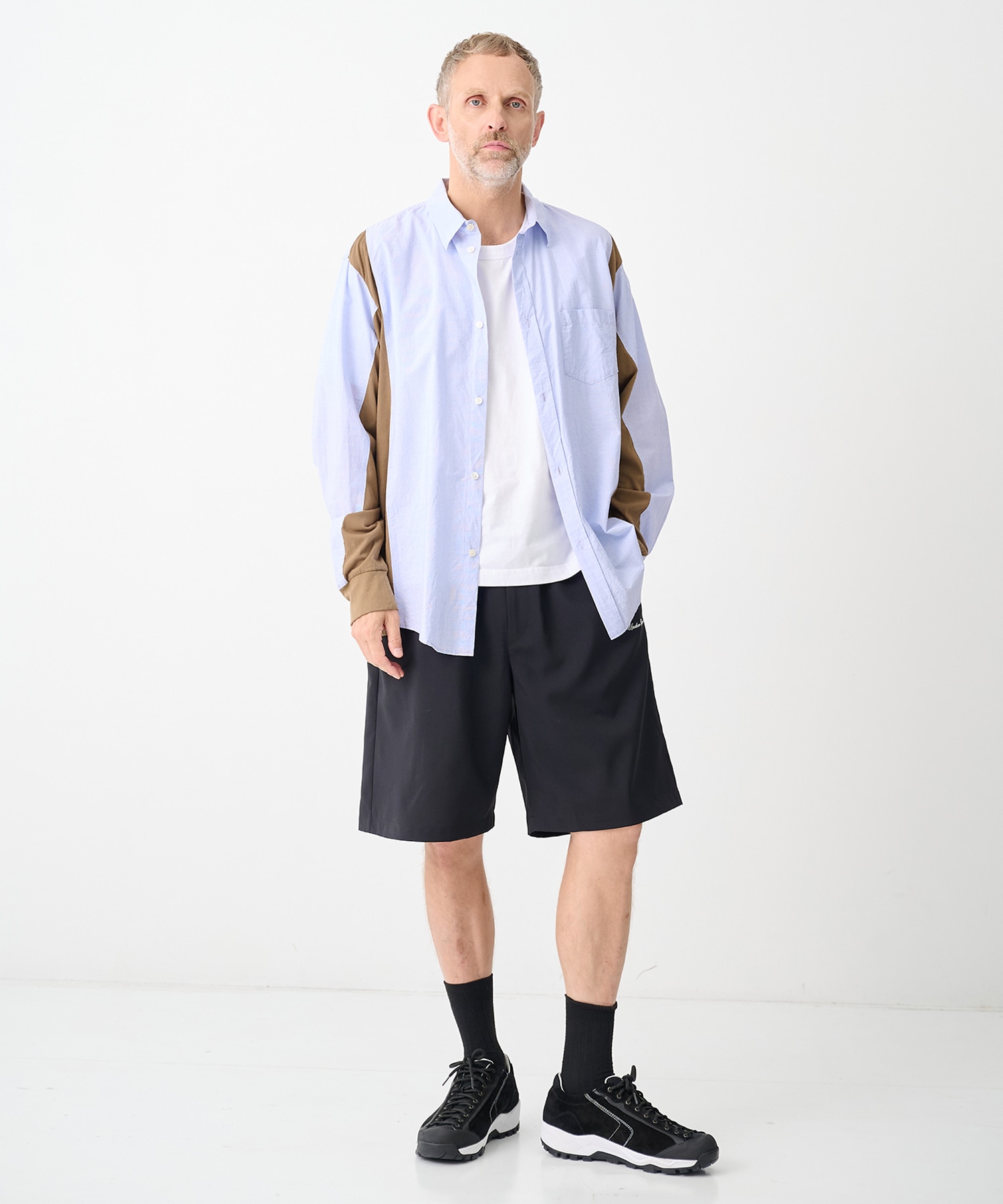 【アンダーカバー】UP1F4402 L/S Mix Shirts UNDERCOVER
