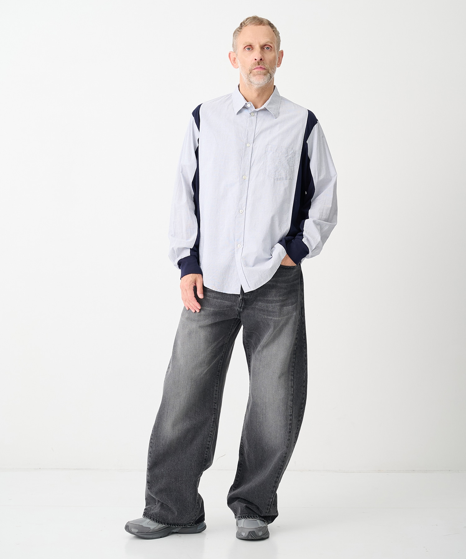 【アンダーカバー】UP1F4402 L/S Mix Shirts UNDERCOVER
