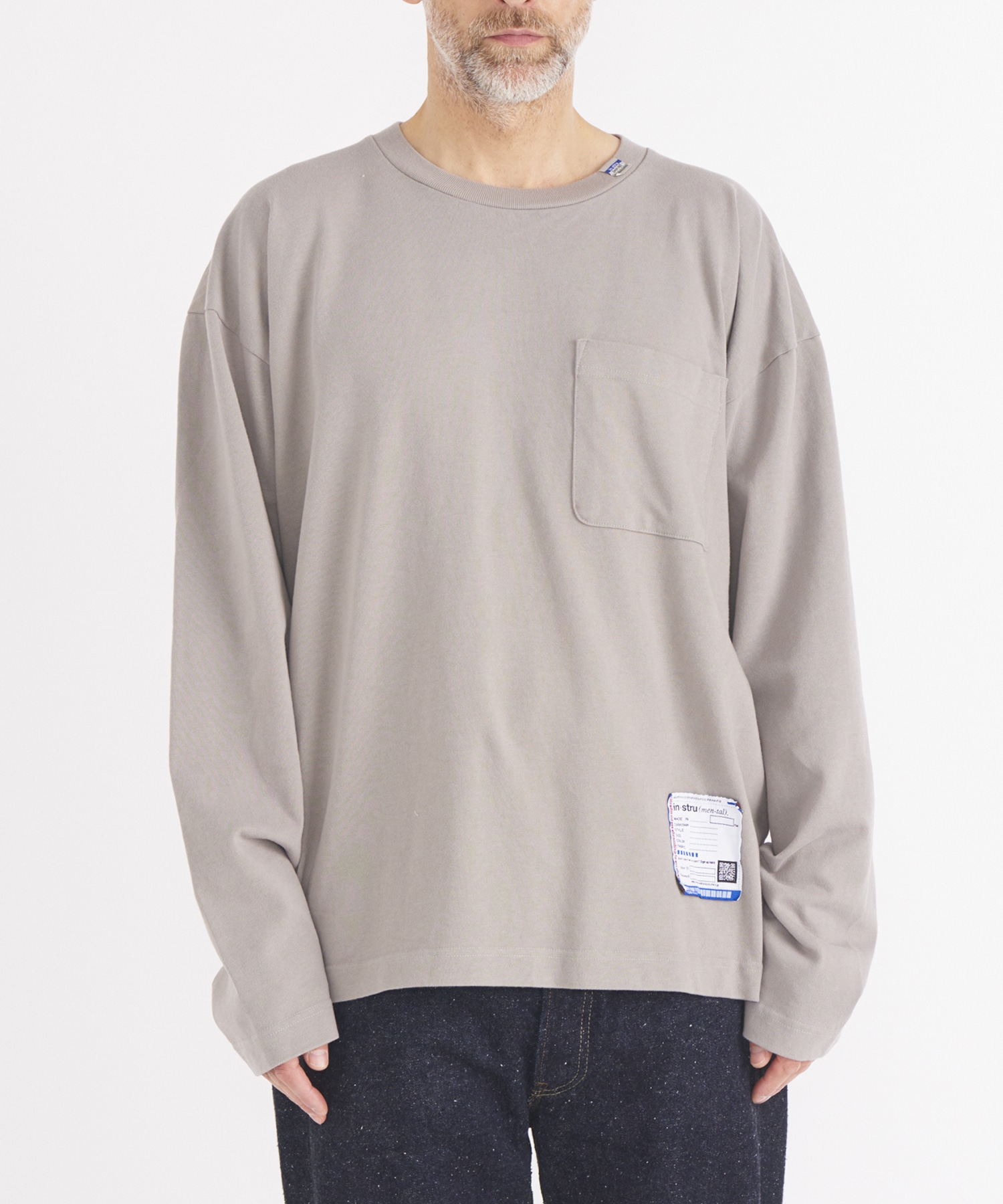 HEAVY WEIGHT JERSEY POCKET LS TEE Maison MIHARA YASUHIRO