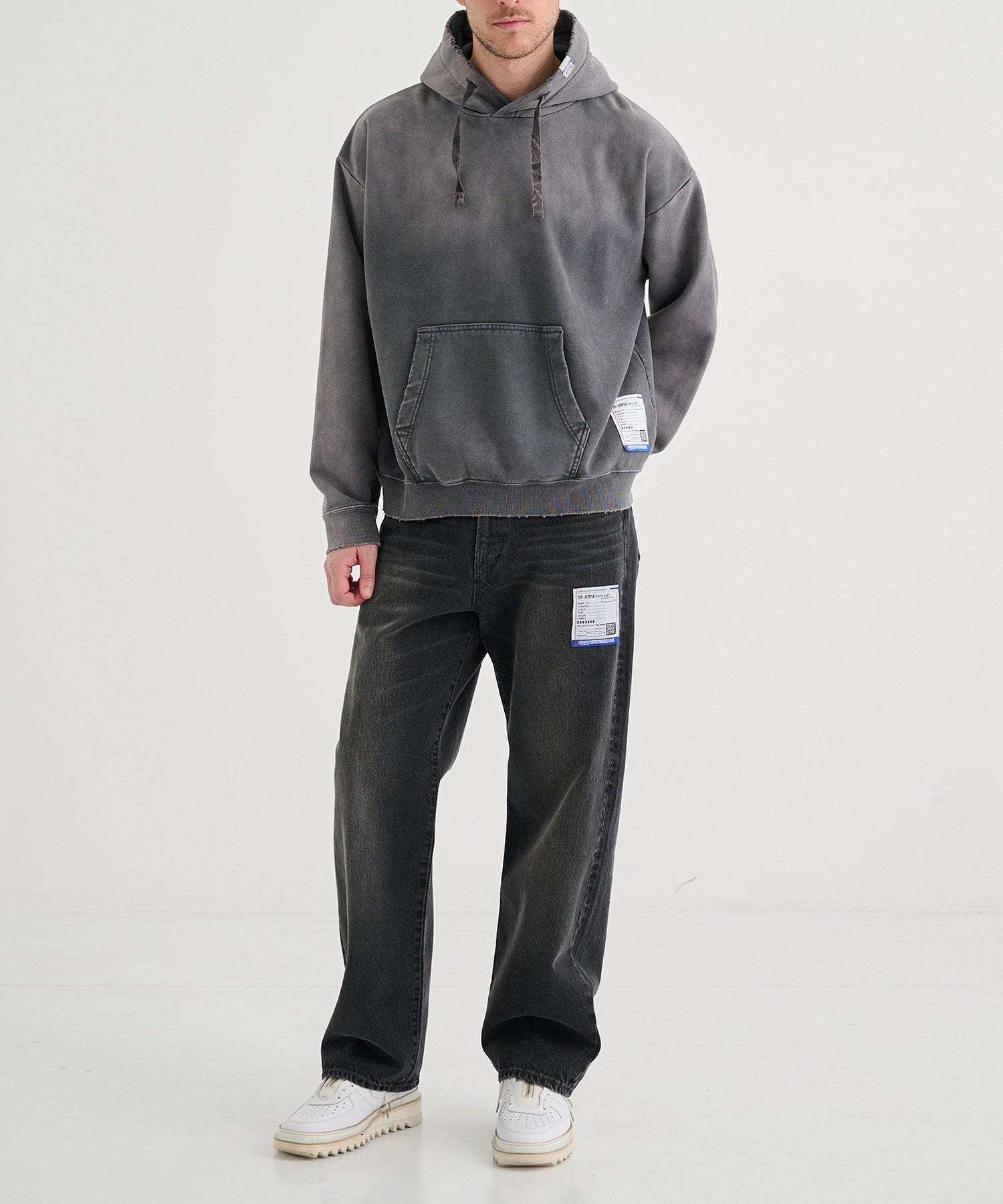 FRENCH TERRY DISTRESSED HOODIE Maison MIHARA YASUHIRO