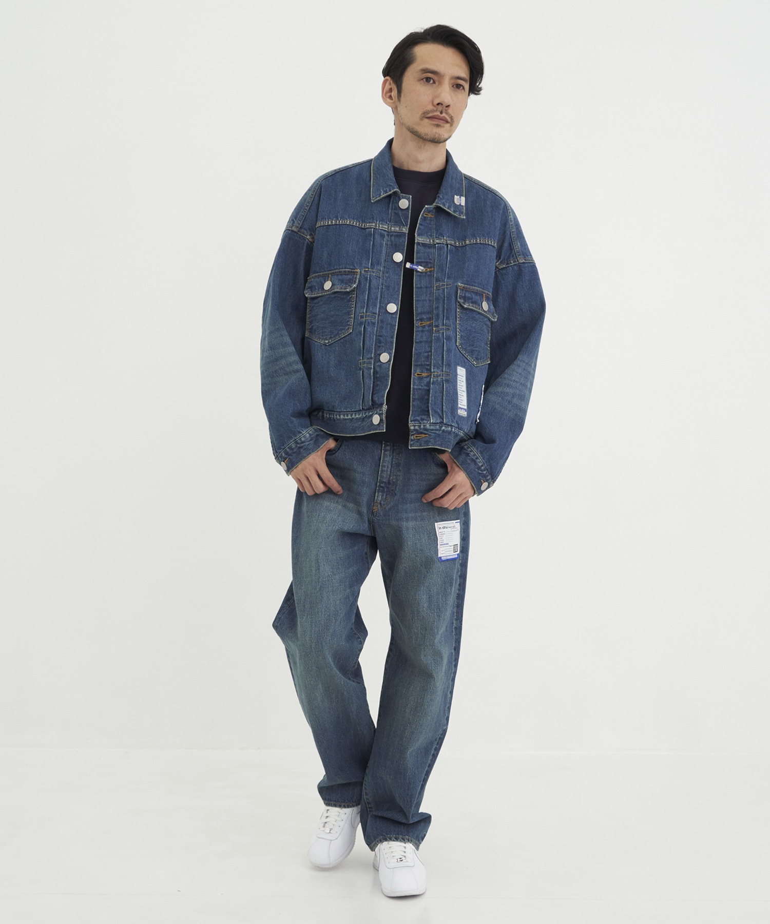 HARD WASHED SELVAGE DENIM STRAIGHT PANTS Maison MIHARA YASUHIRO