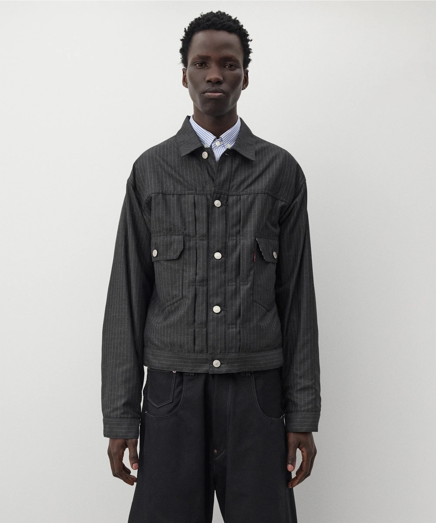 エステルビスコースストライプ Levis Wネーム 2nd Jacket JUNYA WATANABE MAN