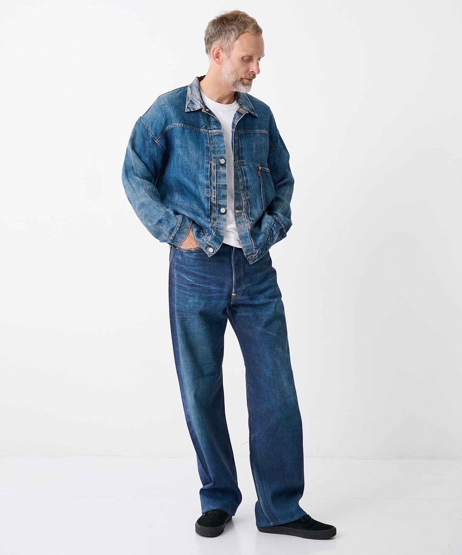 麻オックス 転写プリント Levis Wネーム BerBerJin 1st Jacket eYe JUNYA WATANABE MAN
