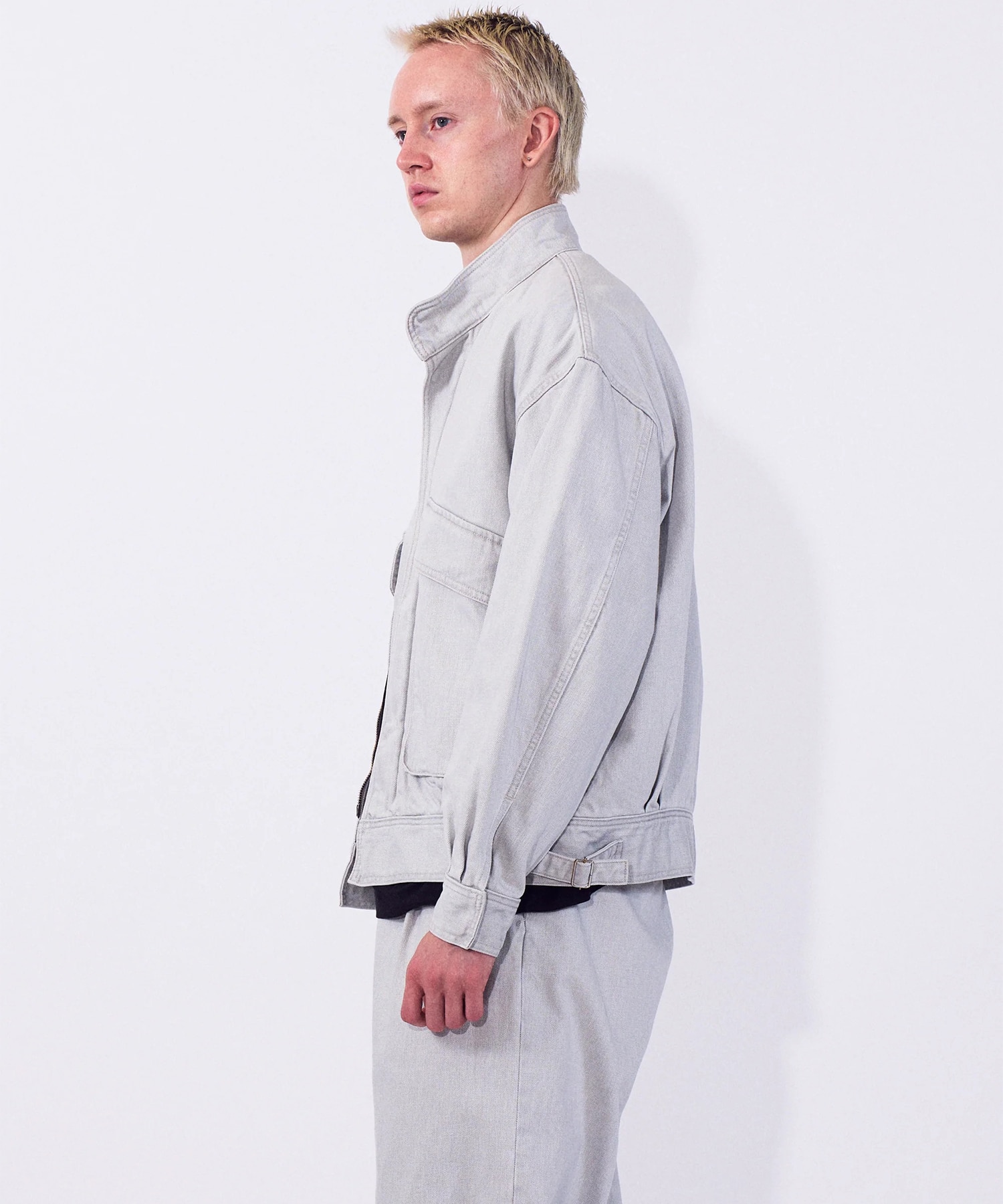 【ヨーク】Cotton Denim Stand Collar Blouson YOKE