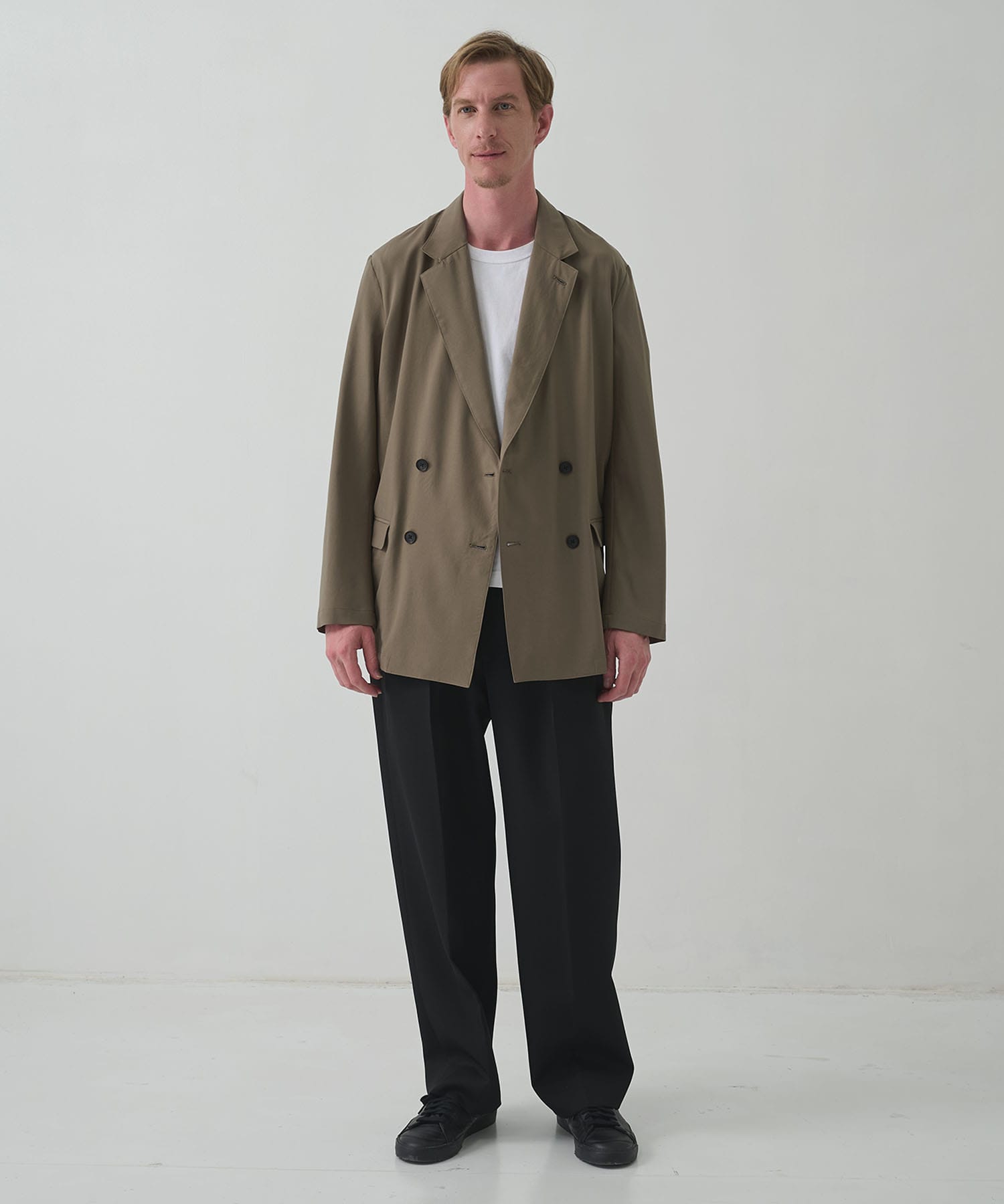 【ヨーク】Wool Washer Tropical Double Breasted Jacket YOKE