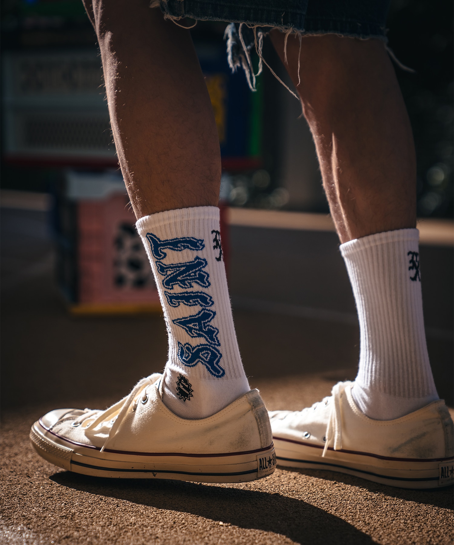 【セントマイケル】SM-MK8-0000-107/SOCKS/SAINT/WHITE+BLUE SAINT MXXXXXX