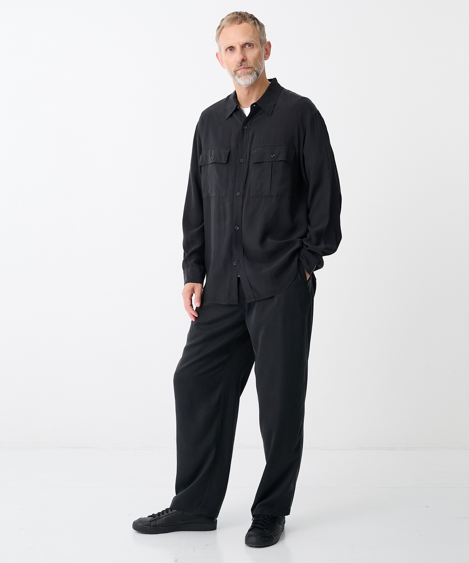 CU/RY FIBRIL TAFFETA PATCH POCKET L/S SHIRT ATTACHMENT