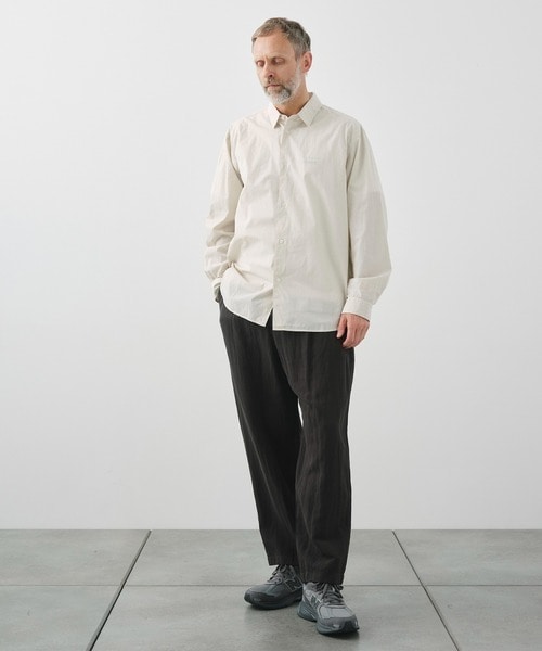 SHRINK COTTON LAWN OVERSIZED SHIRT | ATON