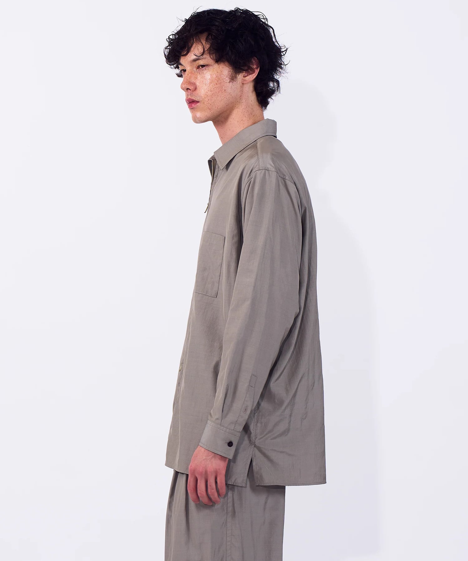 【ヨーク】Silk Nylon Zip Shirt YOKE