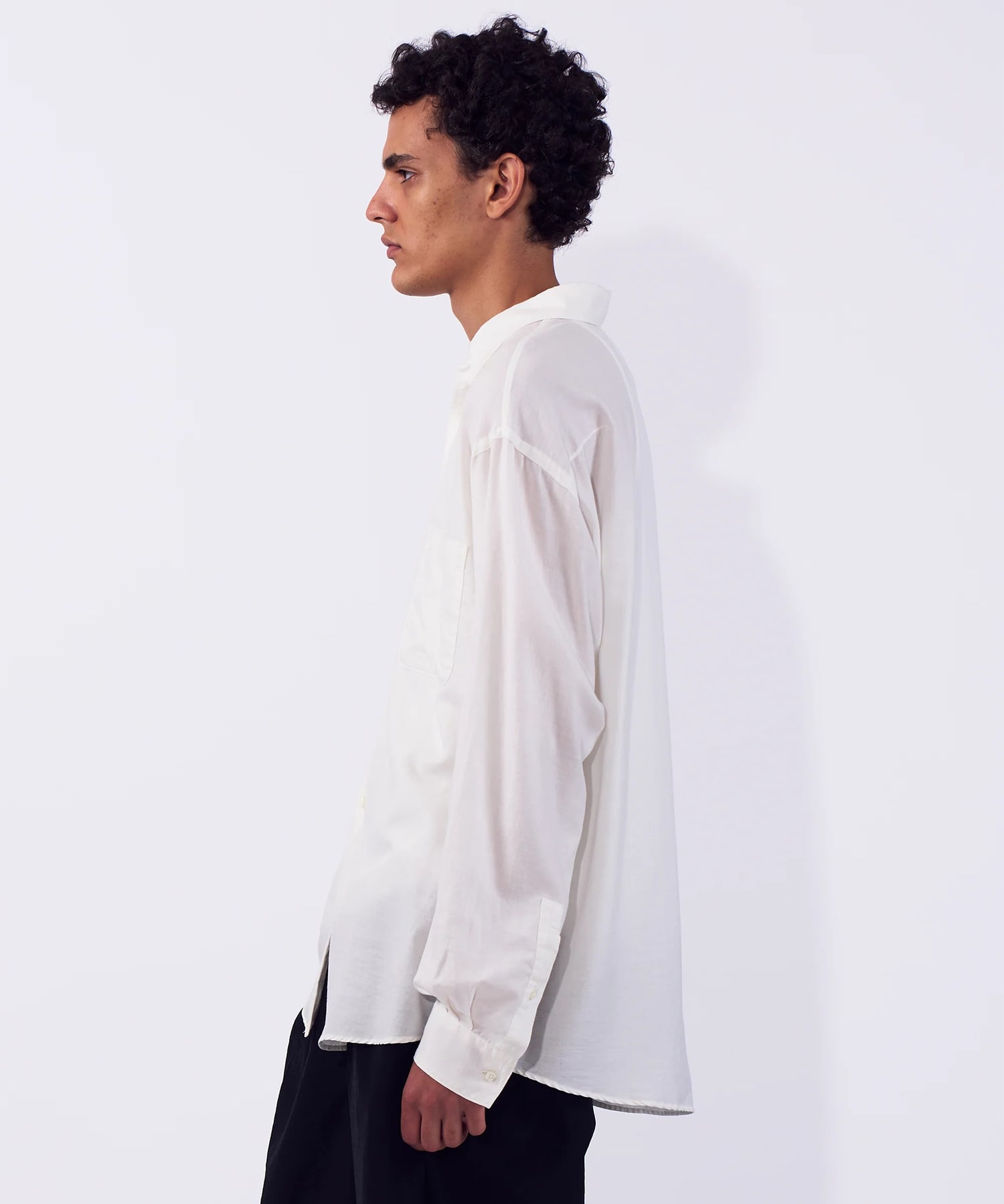 Cotton Silk Twill Garment-dyed Loosed Shirt YOKE