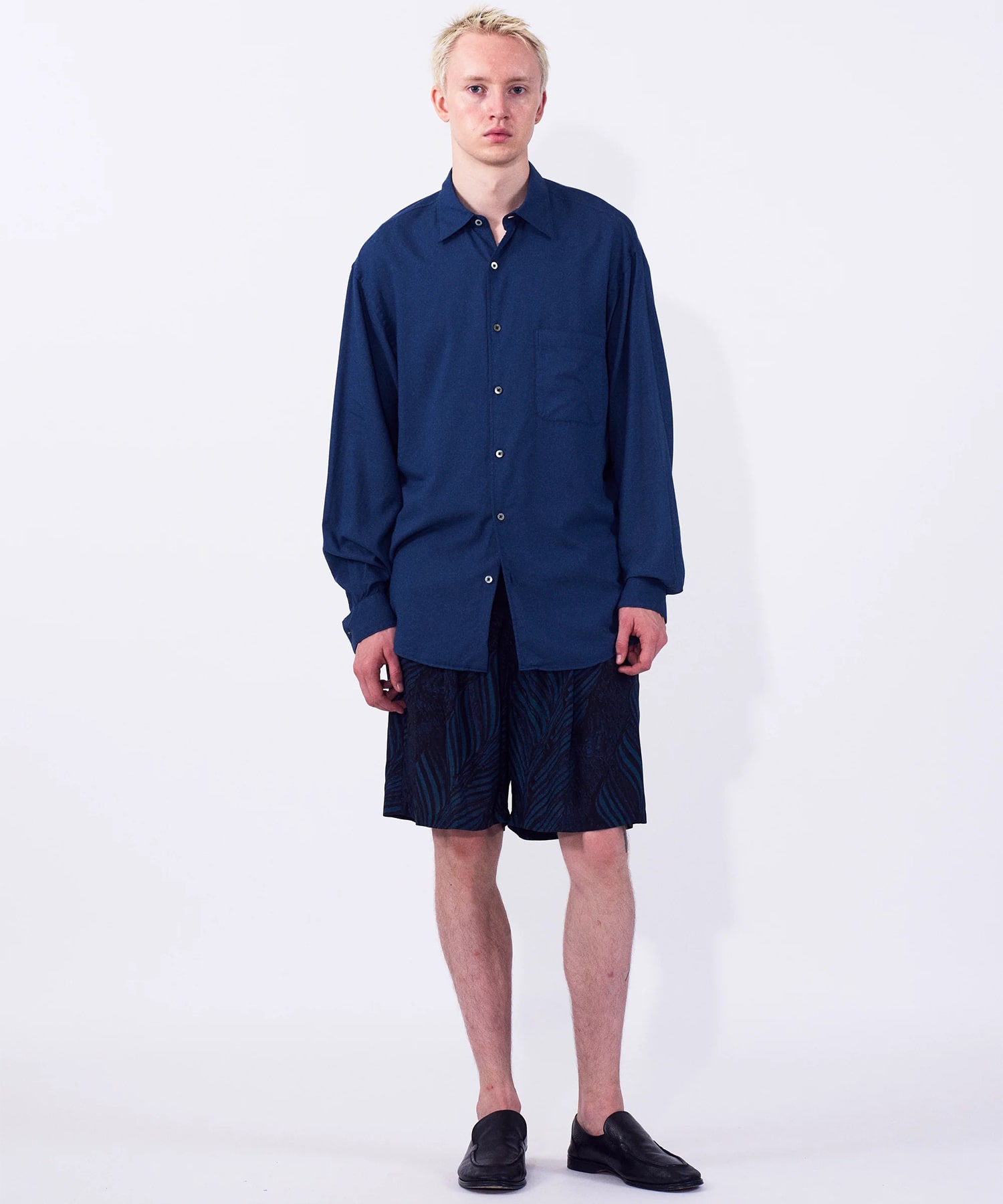 Cotton Silk Twill Garment-dyed Loosed Shirt YOKE