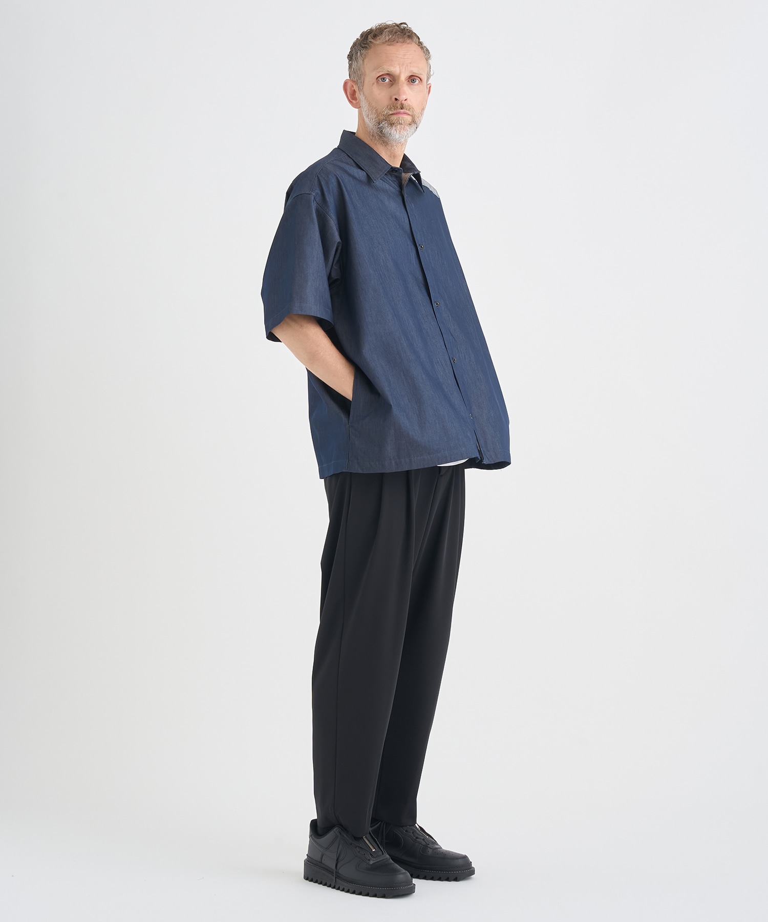 9251-SH50-008 DENIM S/S SHIRT N.HOOLYWOOD