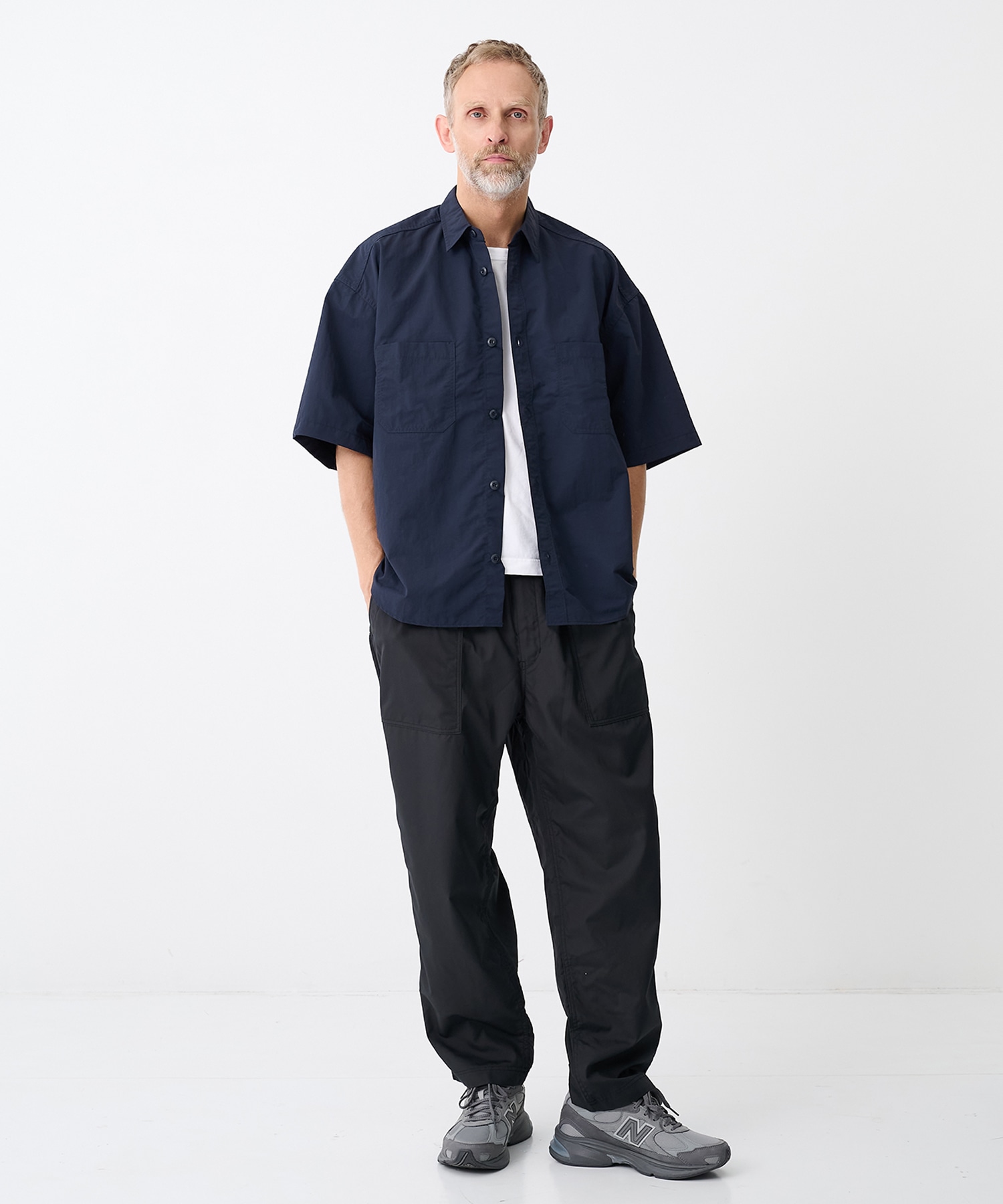 【コムデギャルソンオム】ナイロンタッサー S/S Shirts COMME des GARCONS HOMME