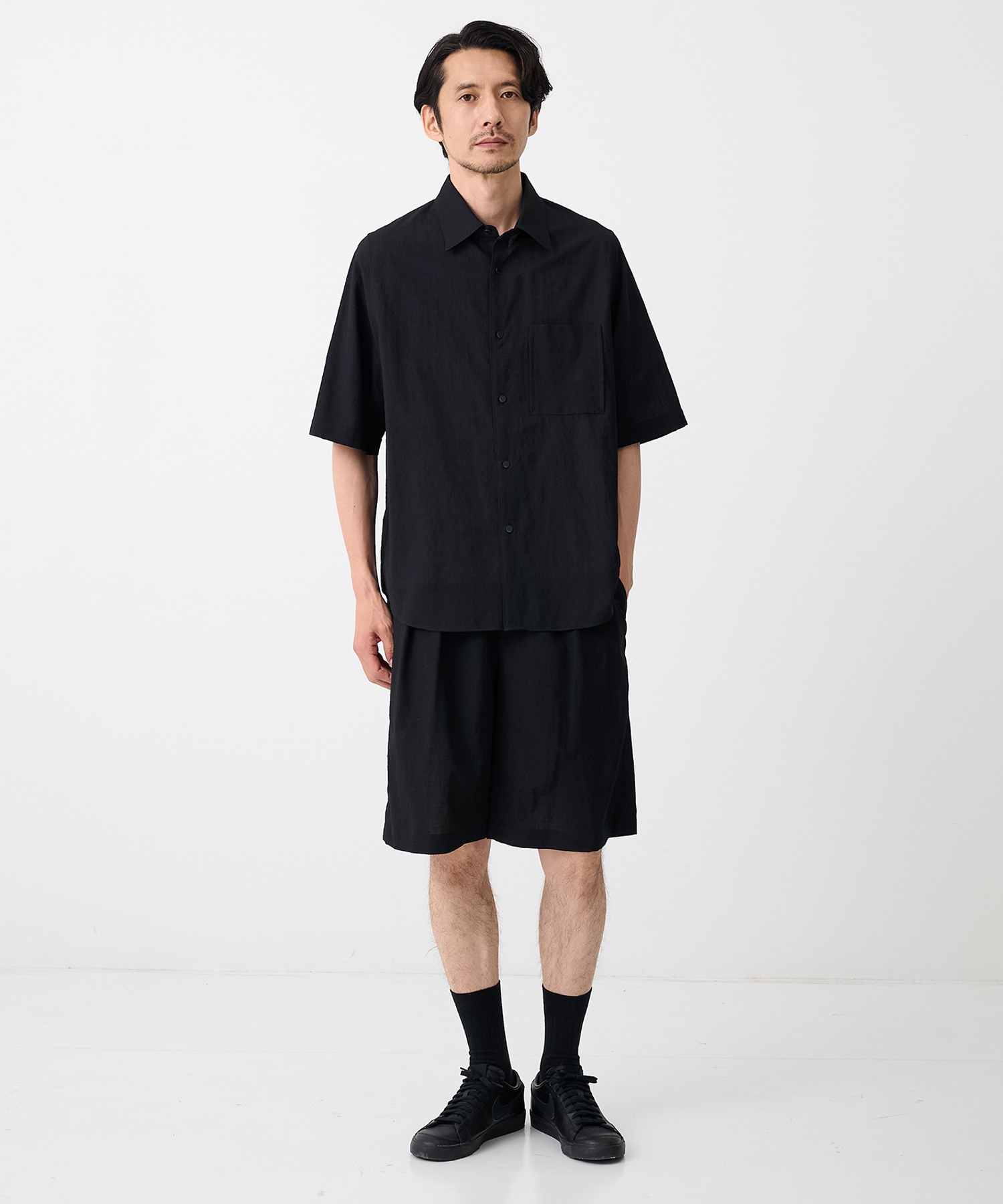 【イレニサ】EXTENDED YOKE HALF-SLEEVED SHIRT IRENISA
