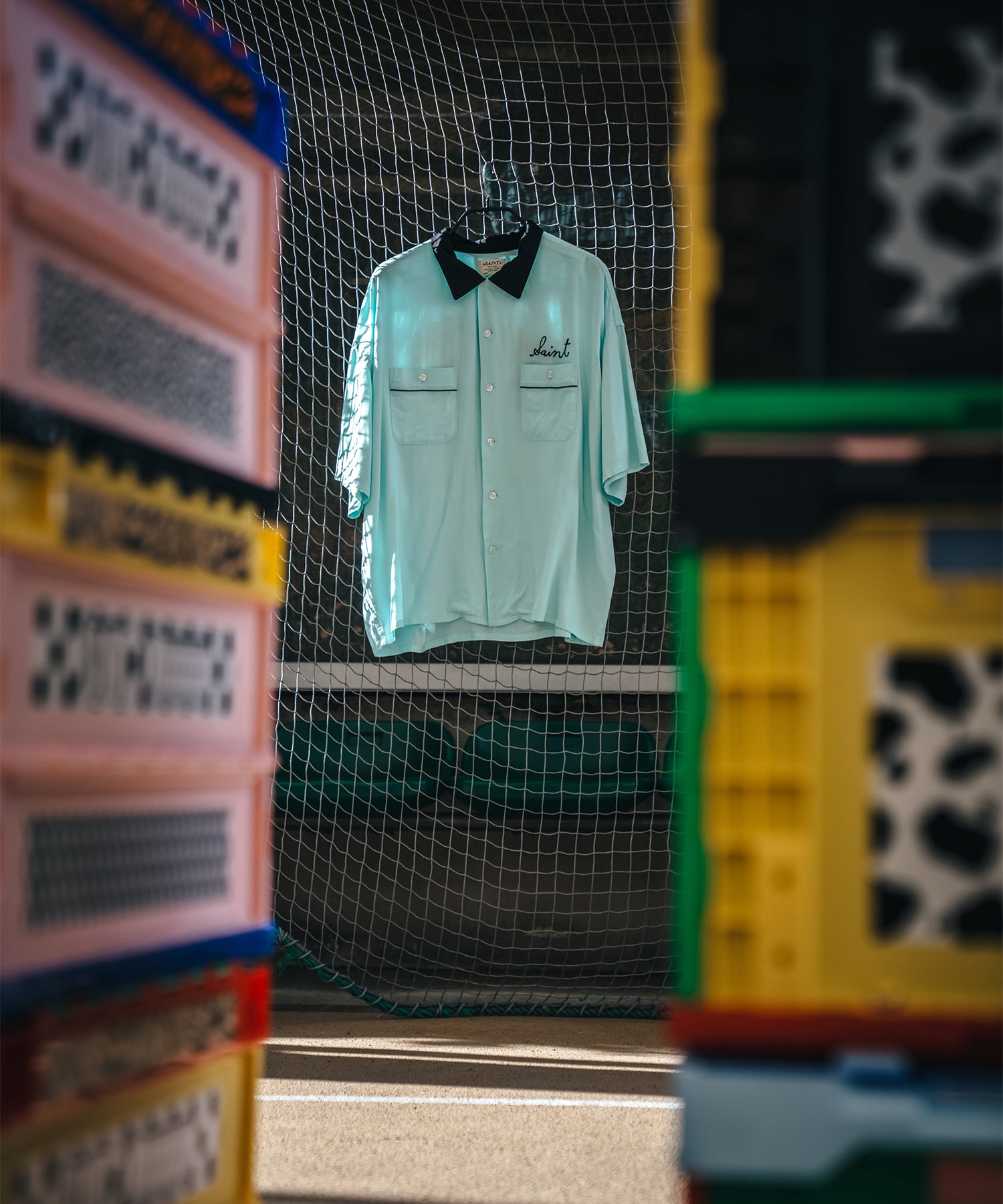 【セントマイケル】SM-MK8-0000-037/BOWLING SHIRT/TRUMP/SKY BLUE SAINT MXXXXXX