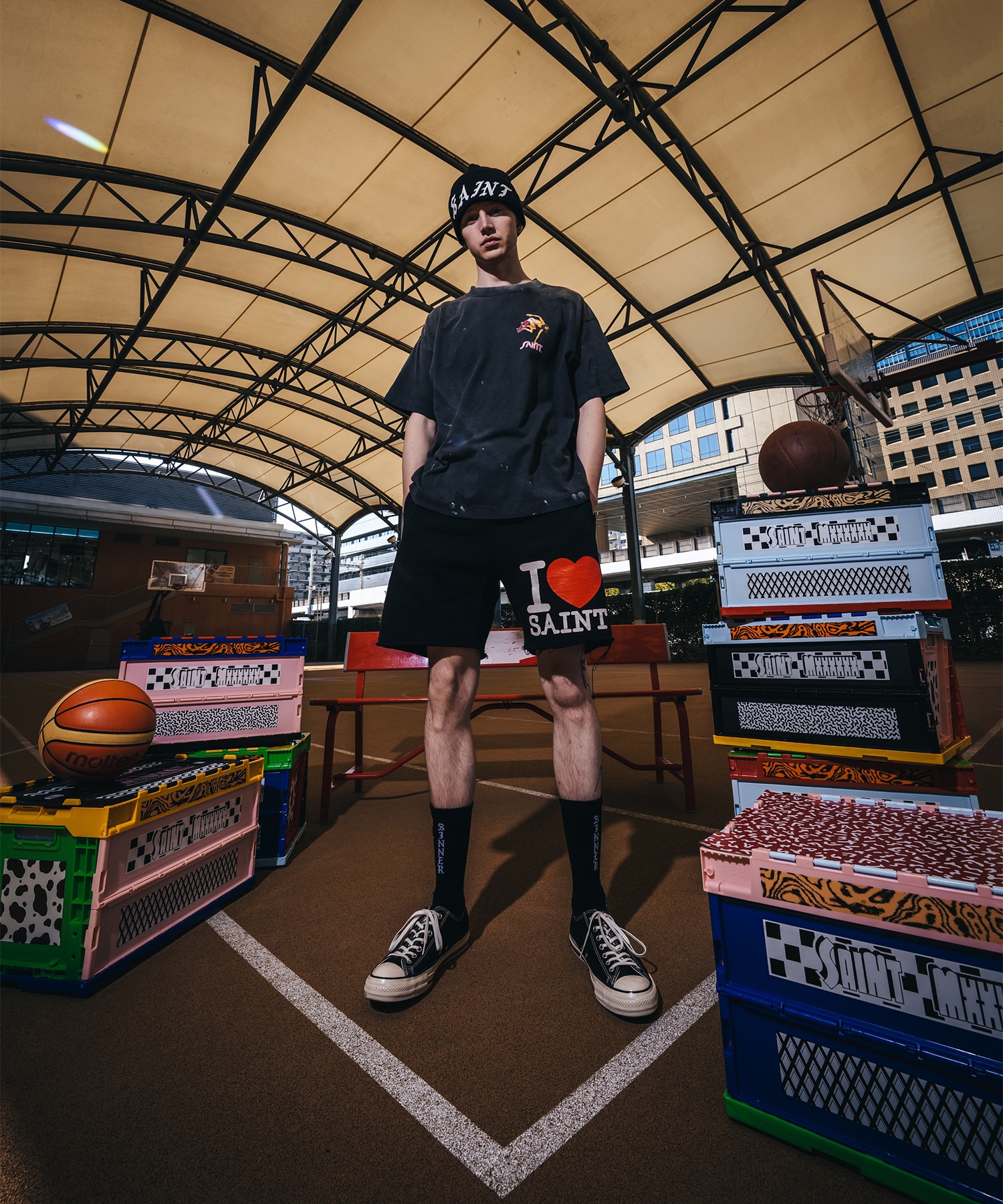 【セントマイケル】SM-MK8-0000-007/SS T-SHIRT/SKATE/BLACK SAINT MXXXXXX