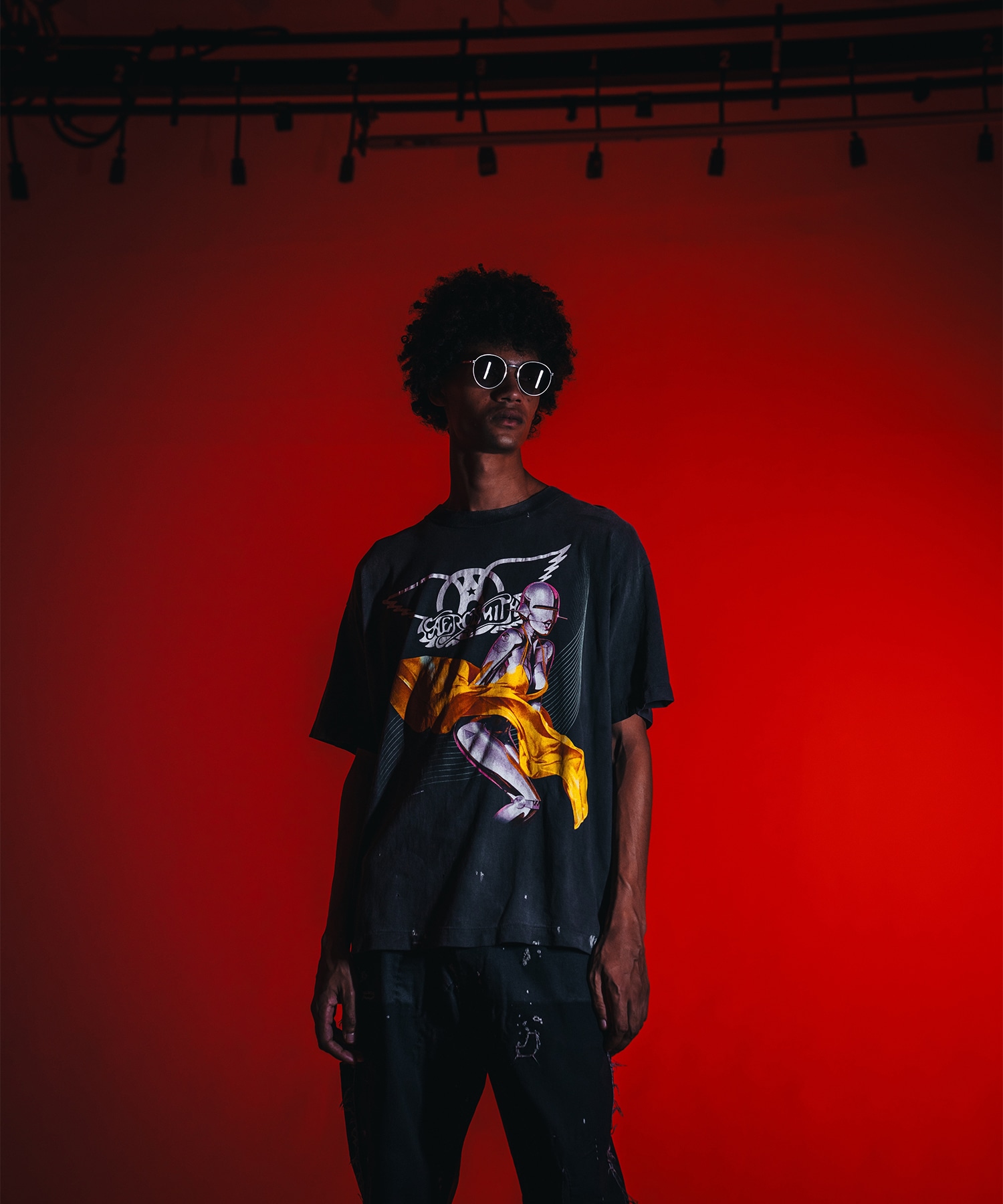 【セントマイケル】SM-MK8-0000-C25/AS_SS T-SHIRT/AEROSMITH/BLACK SAINT MXXXXXX