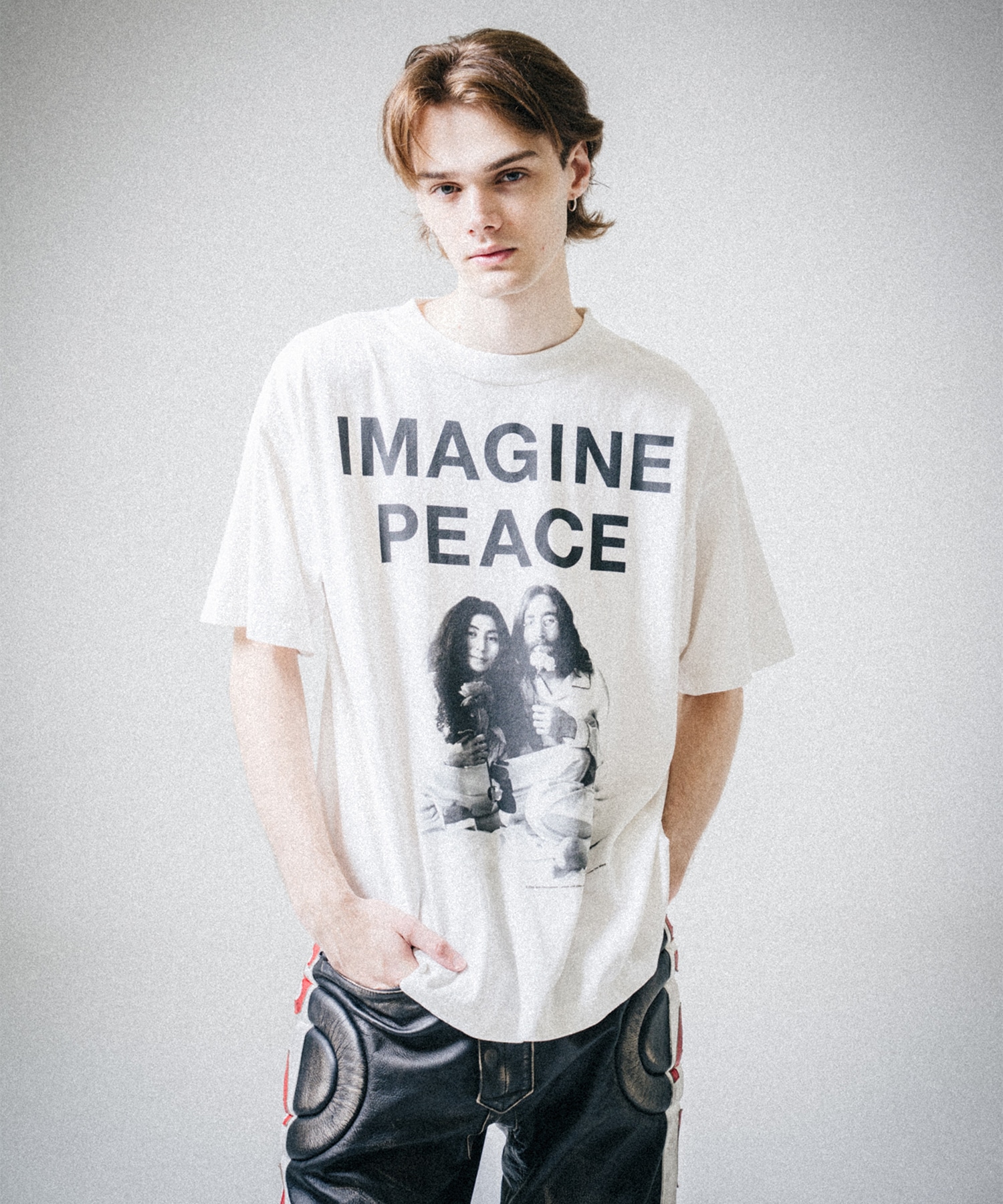 【セントマイケル】SM-MK8-0000-C27/JL_SS T-SHIRT/IMAGINE PEACE/WHT SAINT MXXXXXX