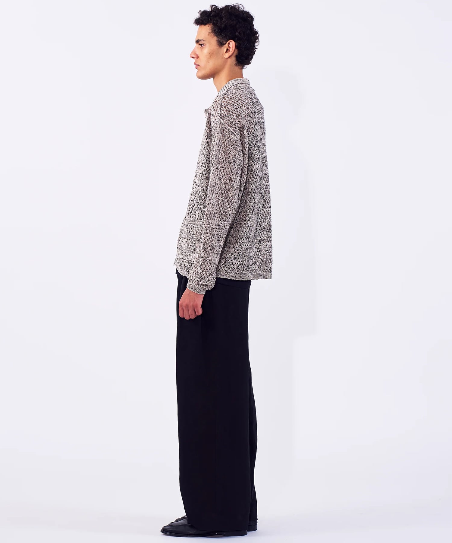 Mesh Knit Shirt Cardigan YOKE