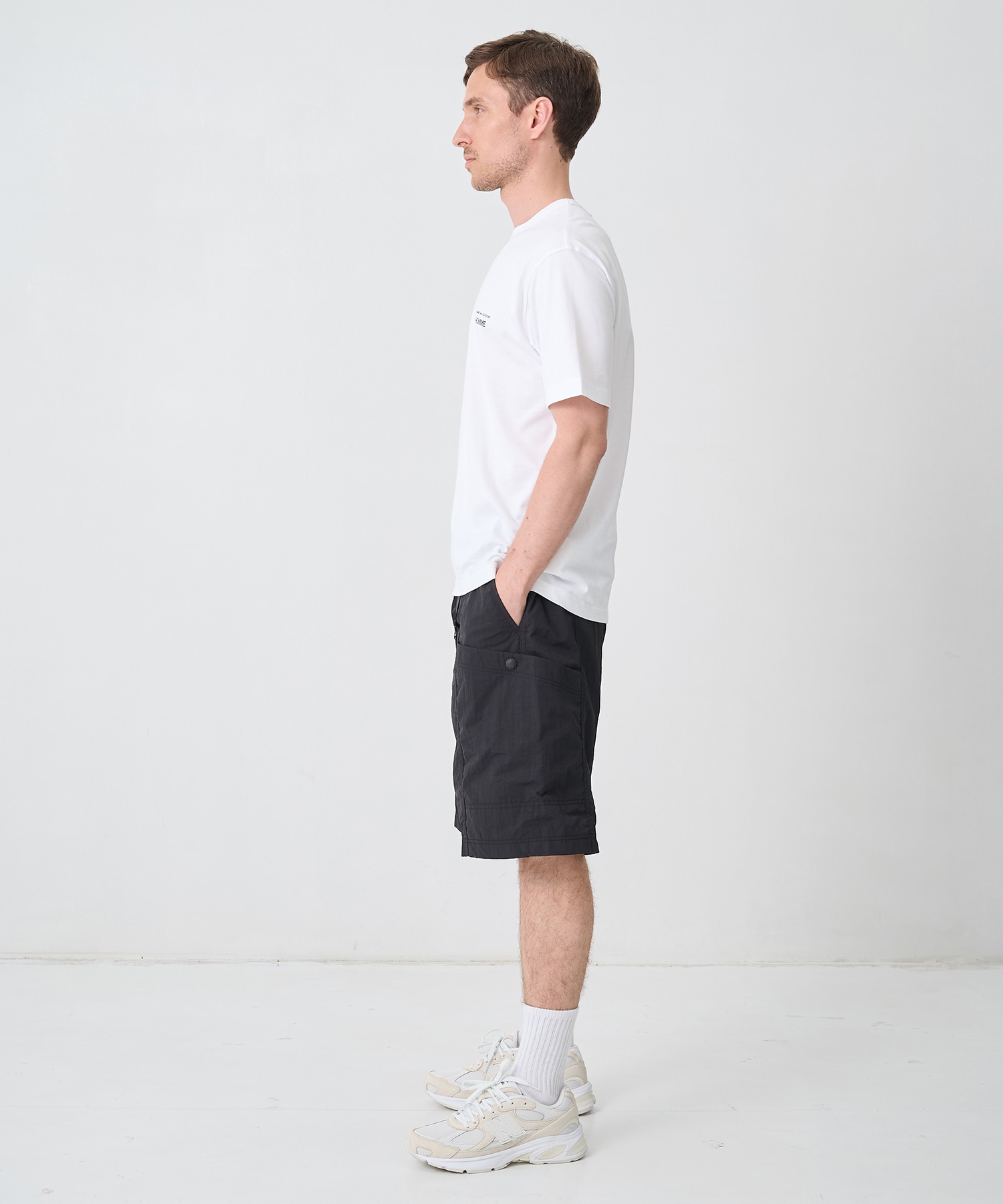 【コムデギャルソンオム】ナイロンタッサー Belt Shorts COMME des GARCONS HOMME