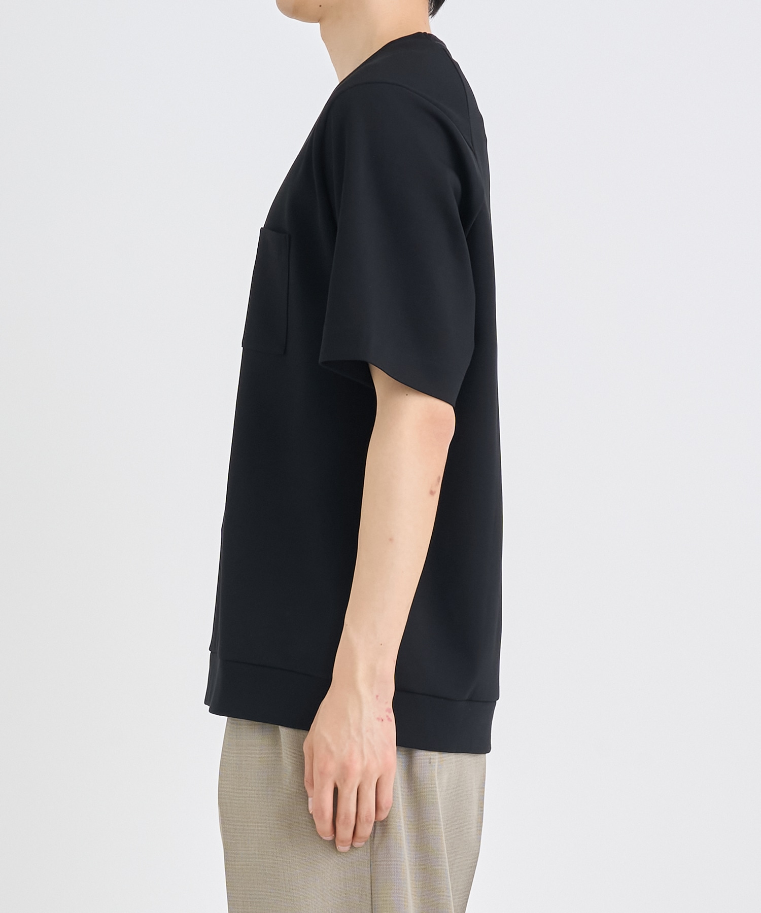 別注 RIB SHORT-SLEEVED POCKET T-SHIRT IRENISA