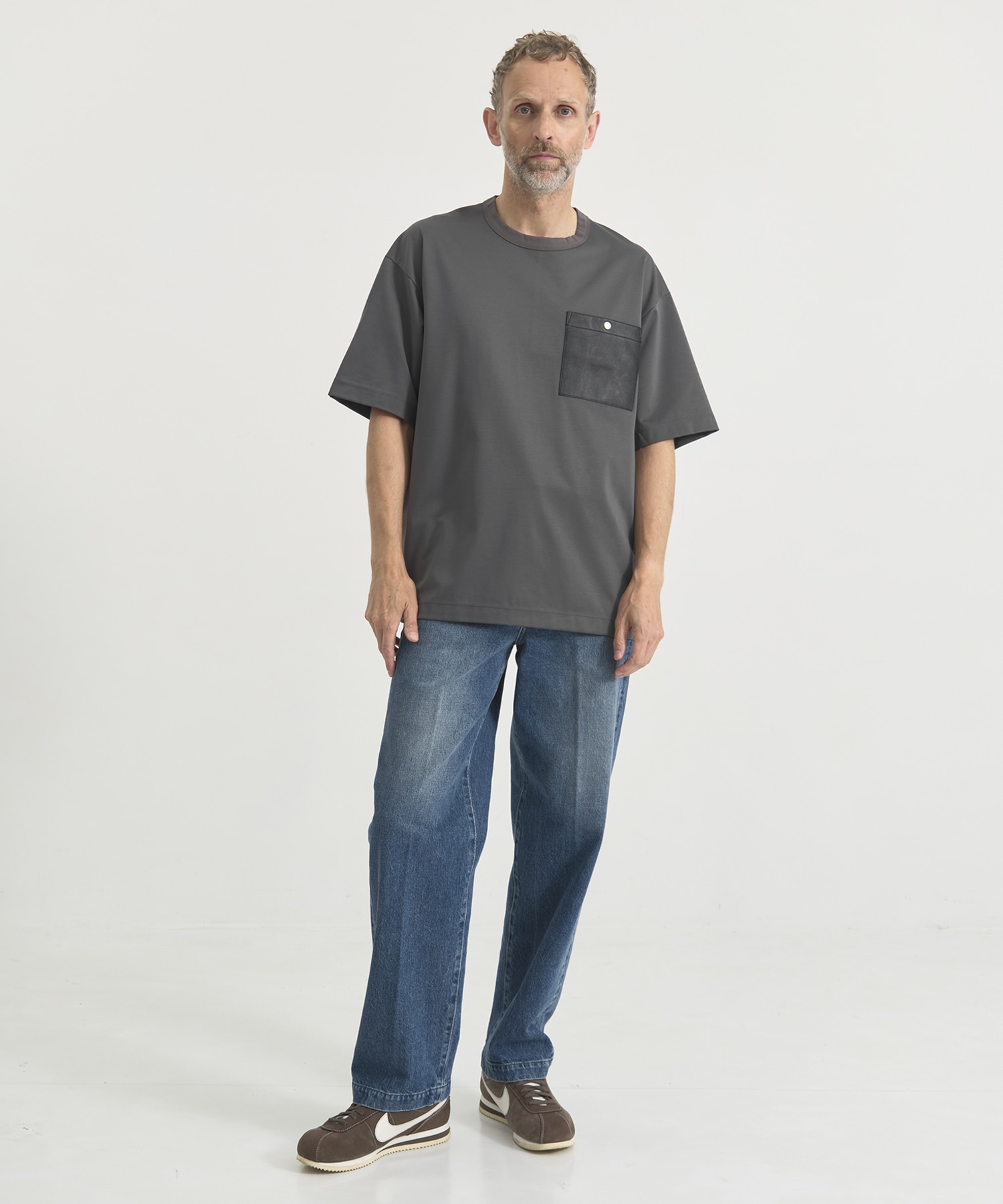 『もう、汗らない』SOLOTEX Jersey Washable Neo Leather Pocket T-Shirts THE TOKYO