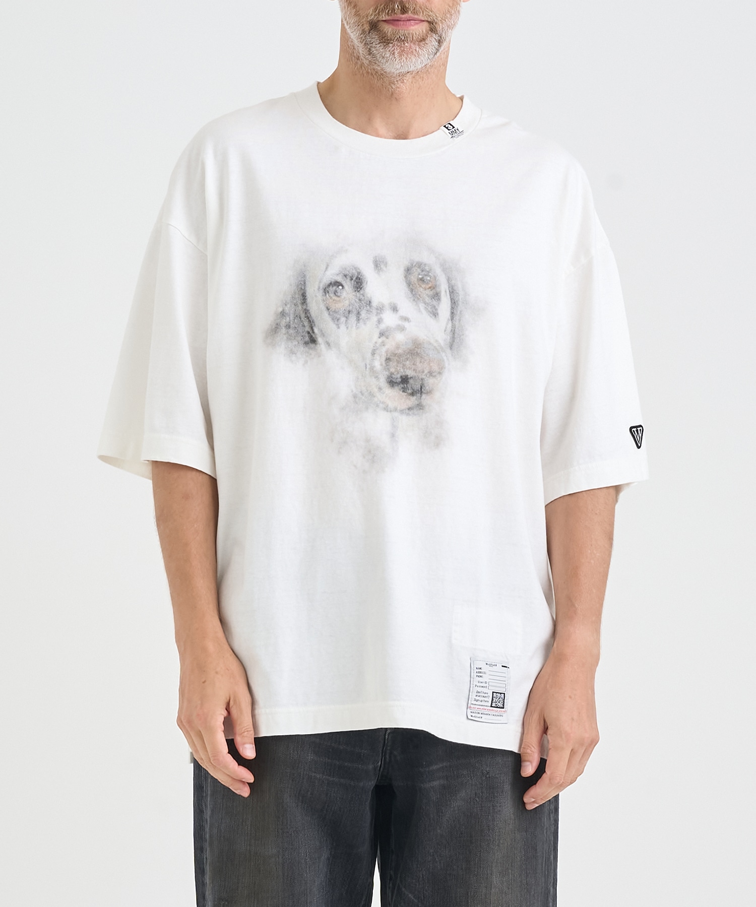 DOG PRINTED TEE Maison MIHARA YASUHIRO