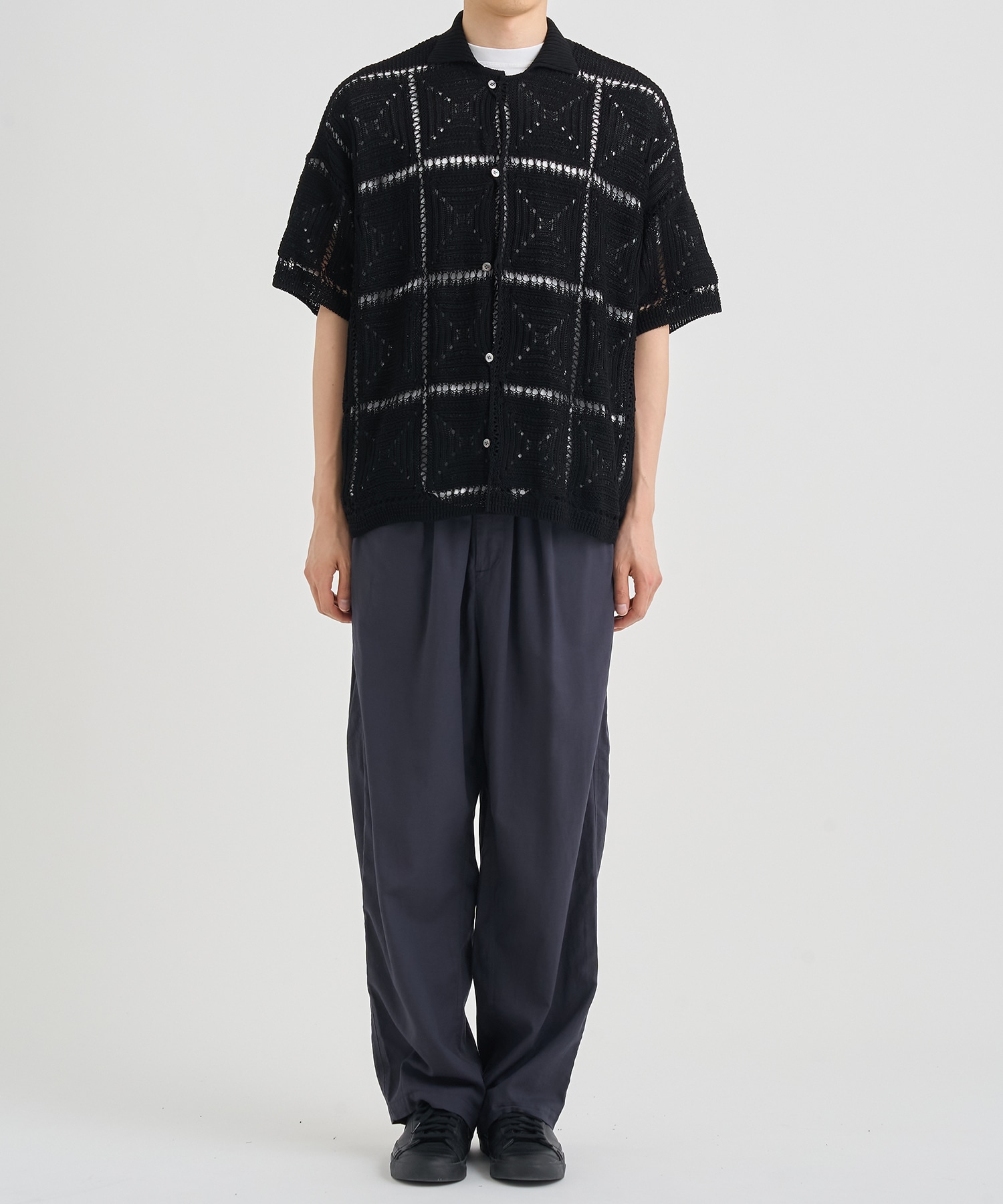 CROCHET KNIT SHIRT YOKE