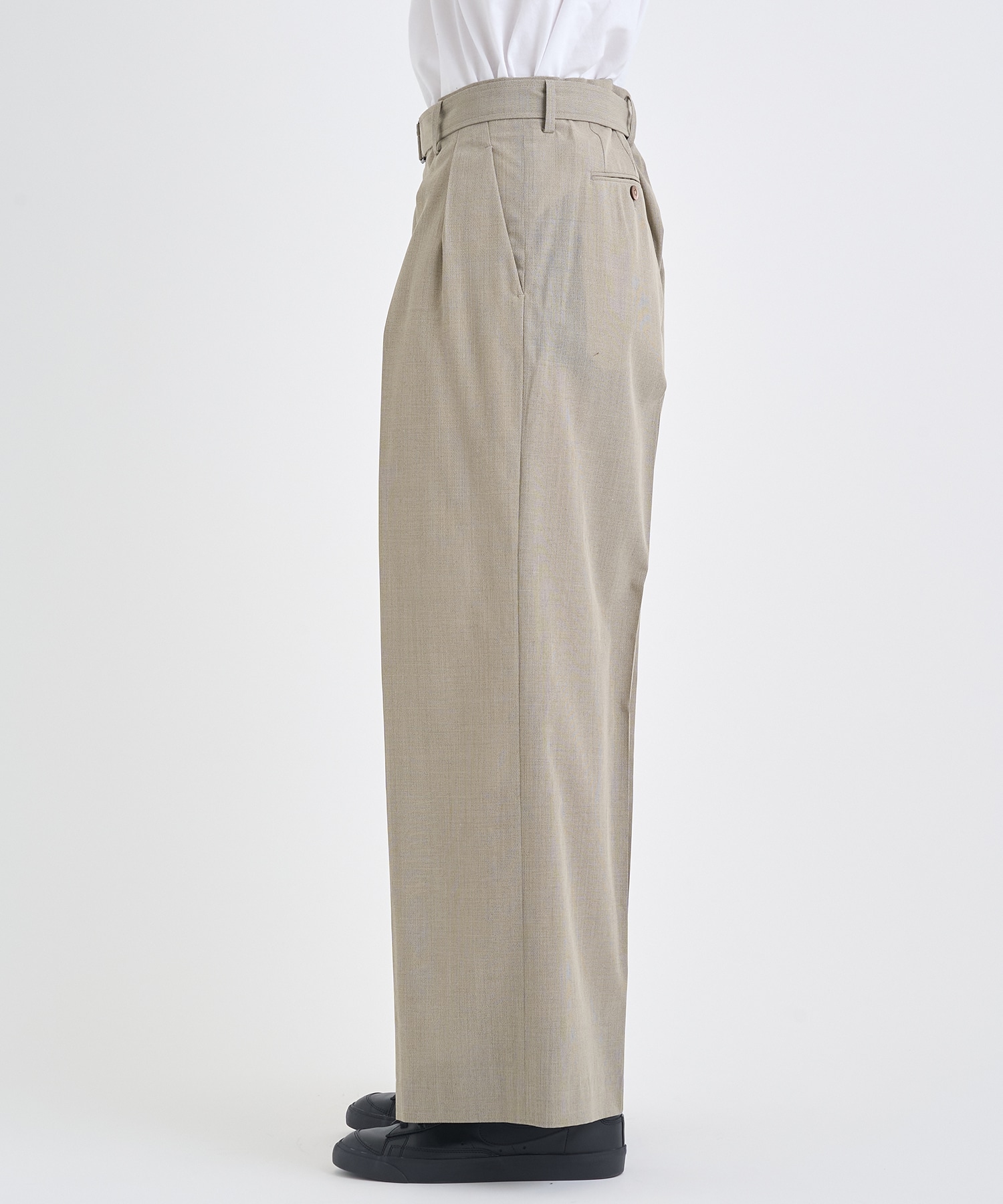 別注 BELTED BAGGY TROUSERS IRENISA