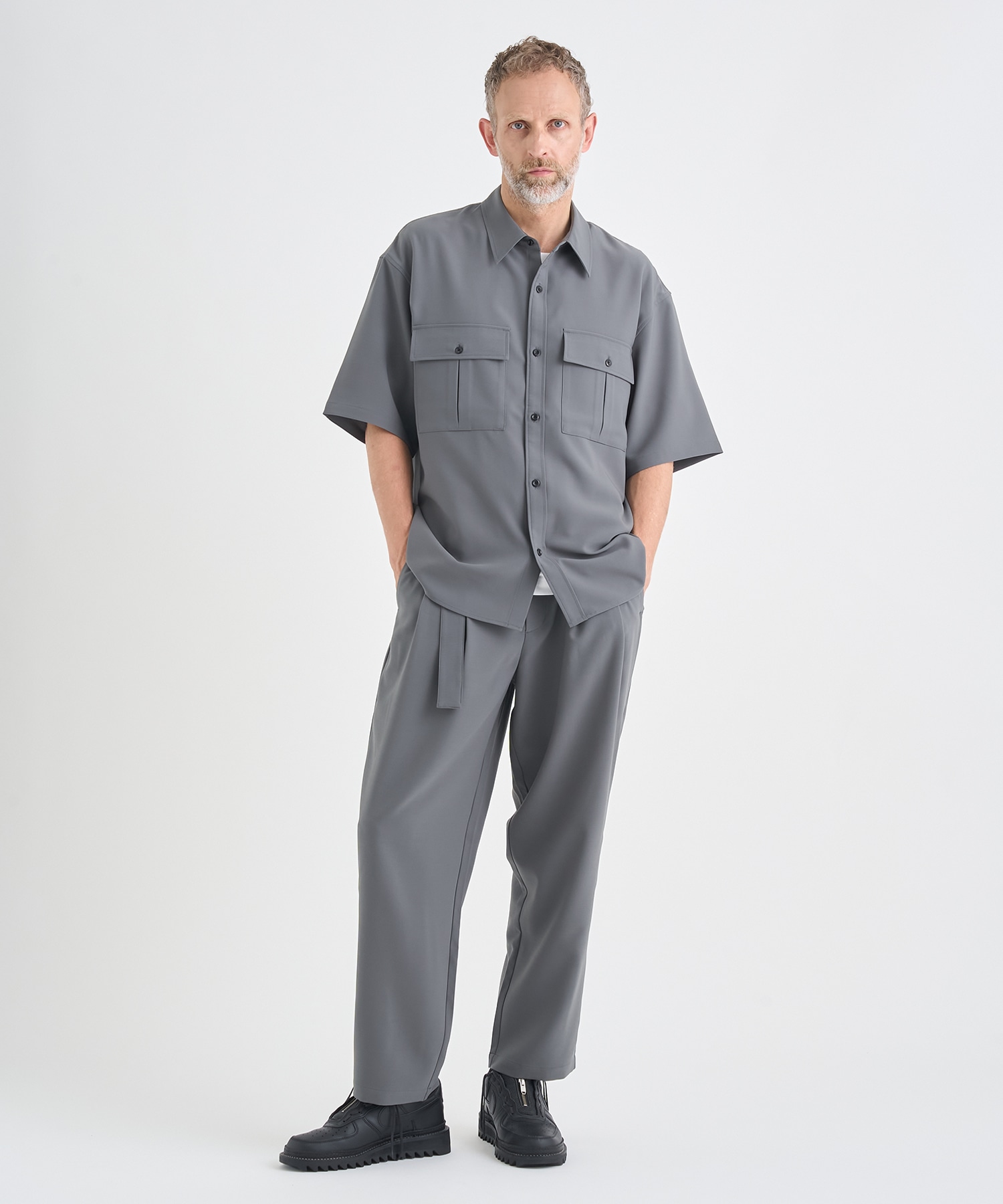 別注 PE CONPACT TWILL BELTED PANTS ATTACHMENT