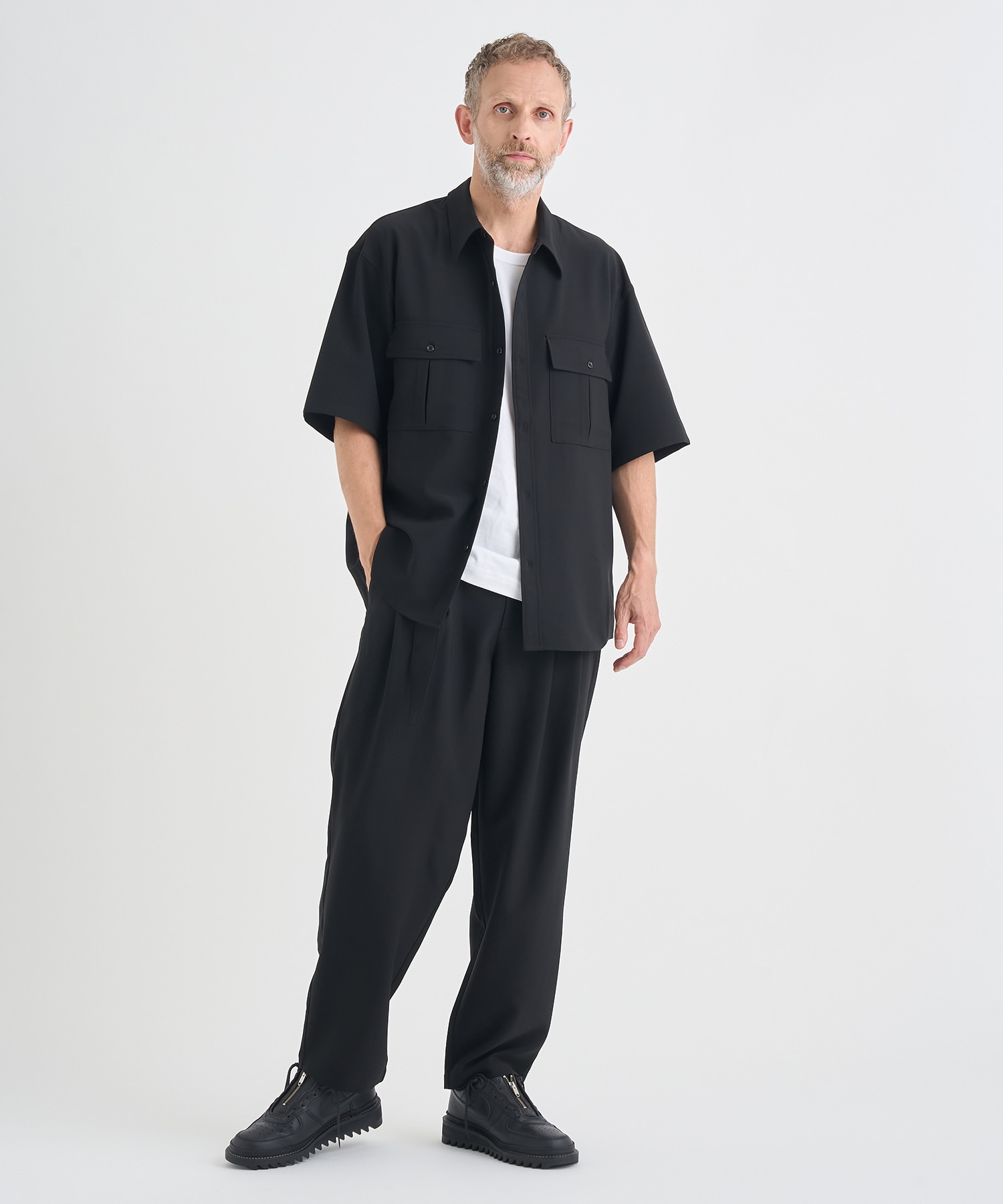 別注 PE CONPACT TWILL BELTED PANTS ATTACHMENT