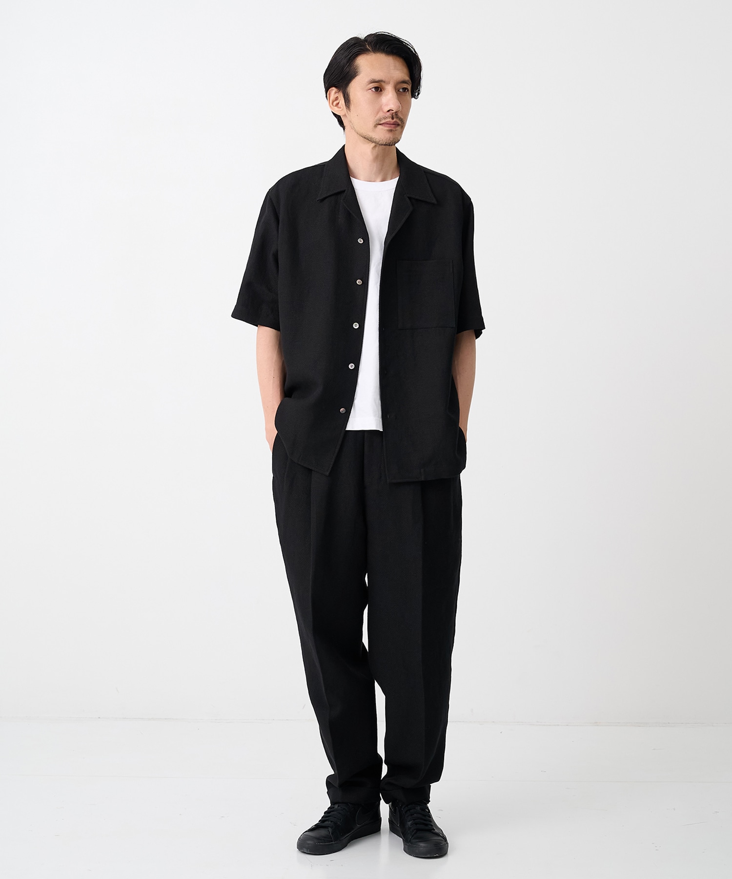 【イレニサ】SUMMER TWEED TWO TUCK WIDE TROUSERS IRENISA