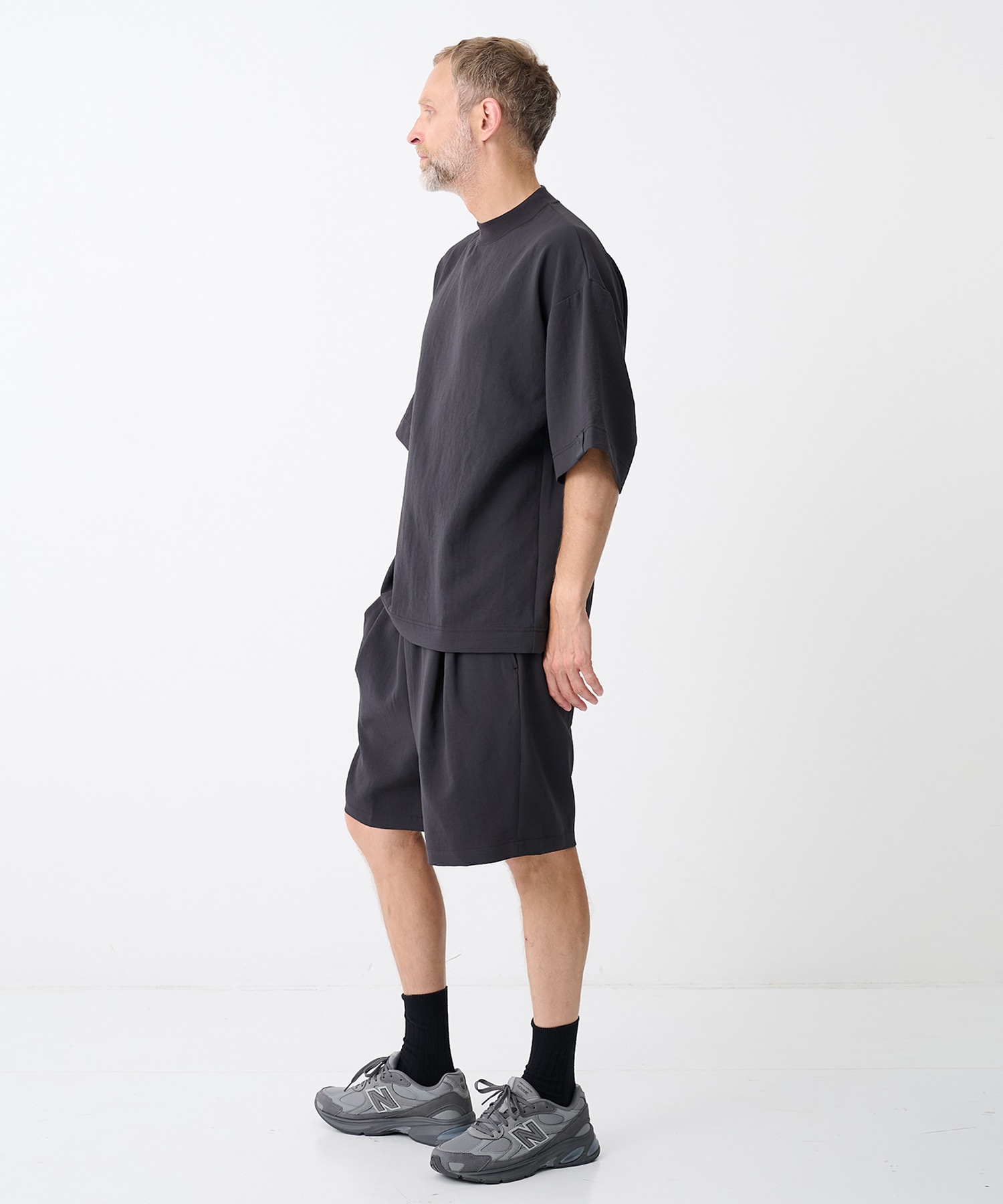 【エヌハリウッド】2261-CP50-010 2TUCK EASY HALF PANTS N.HOOLYWOOD