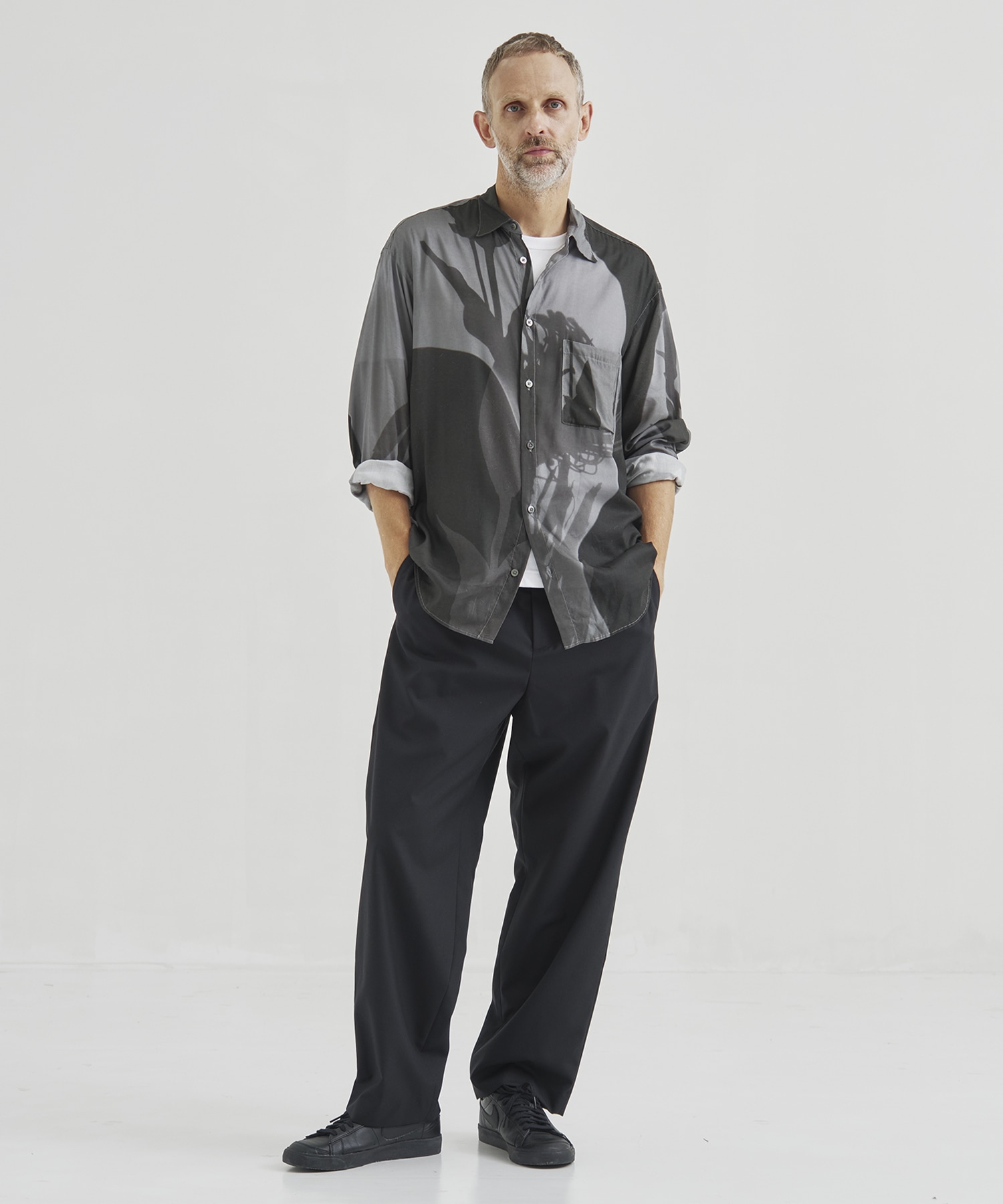 Photogram Printed Rayon Shirt YOKE
