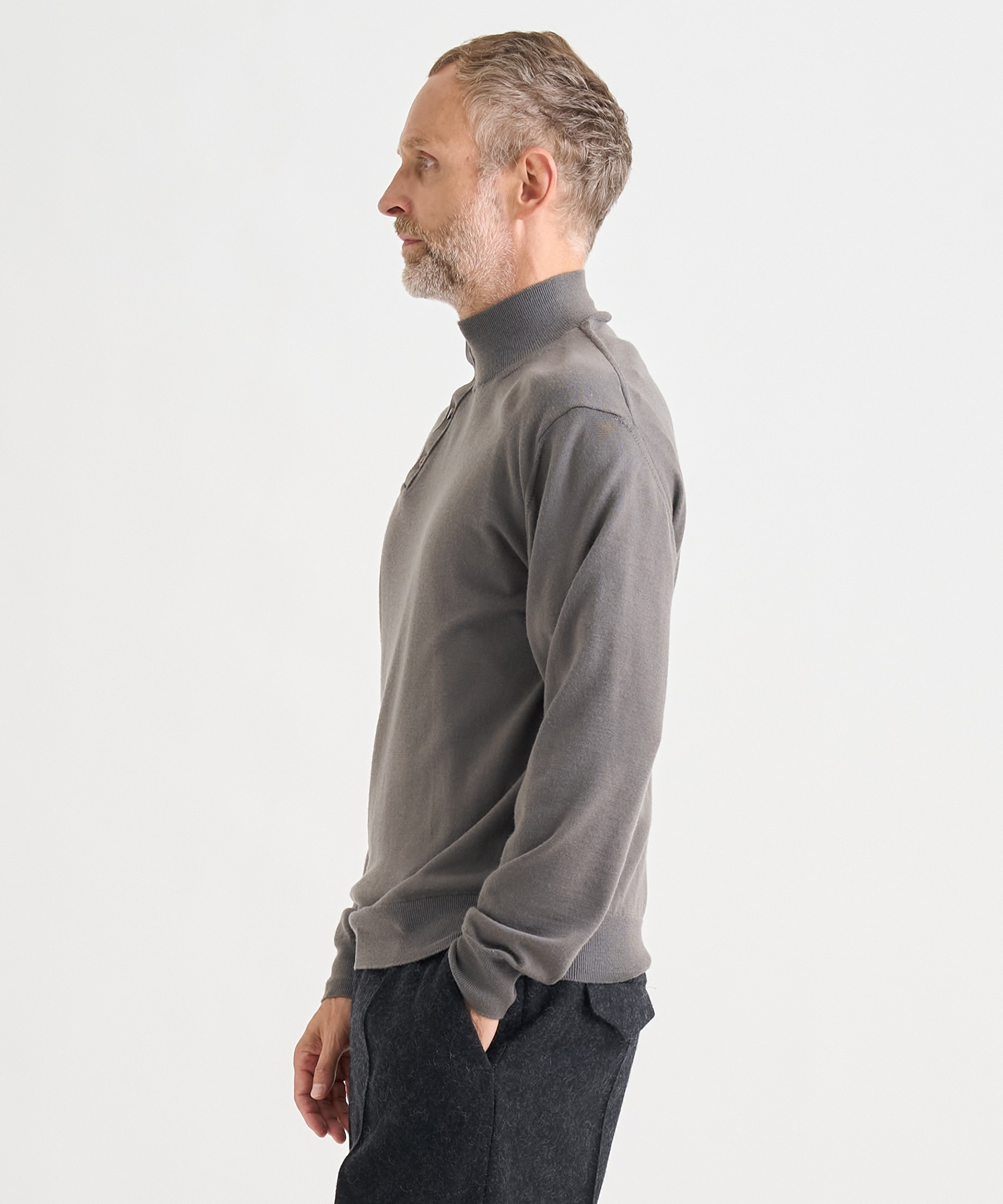 WOOL HIGH-NECK KNIT PULLOVER IRENISA