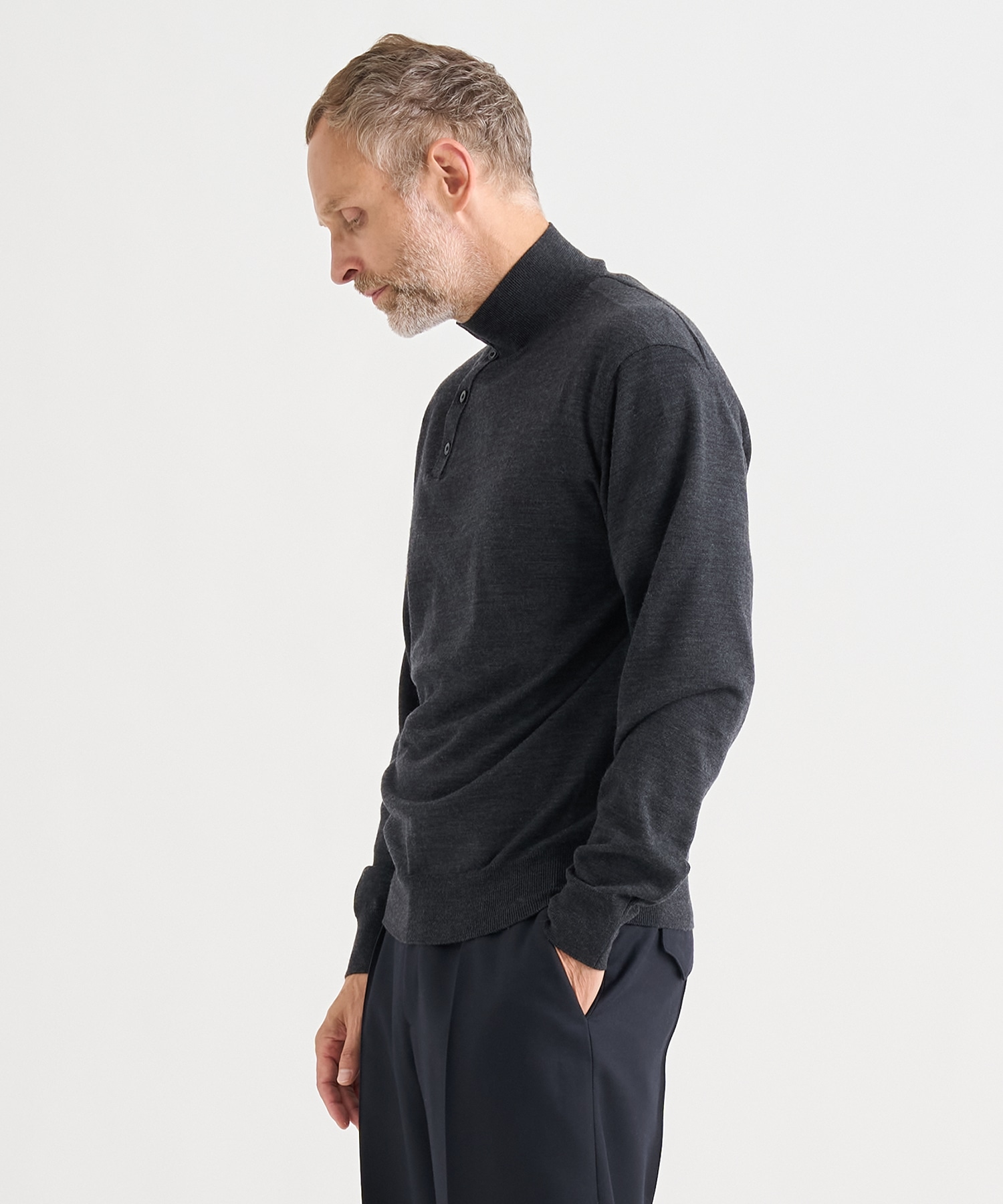 WOOL HIGH-NECK KNIT PULLOVER IRENISA