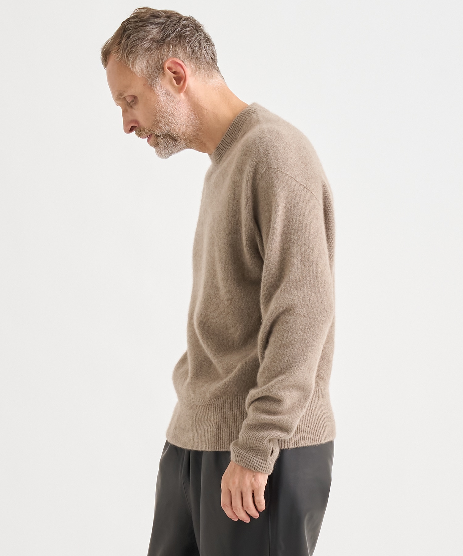 Cashmere Wholegarment Crewneck Sweater YOKE
