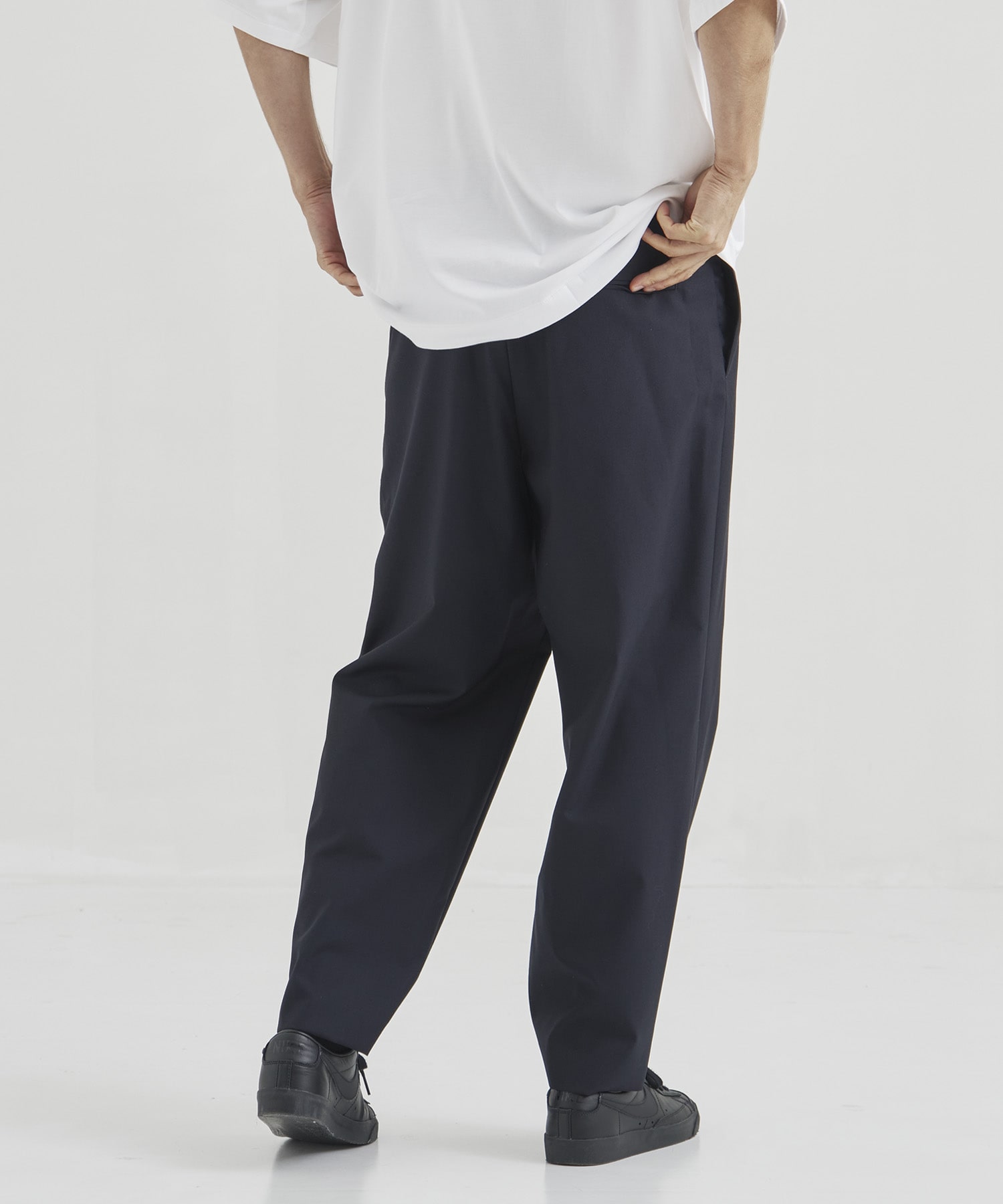 WOOL TORPICAL LOOSE FIT PANTS ATON