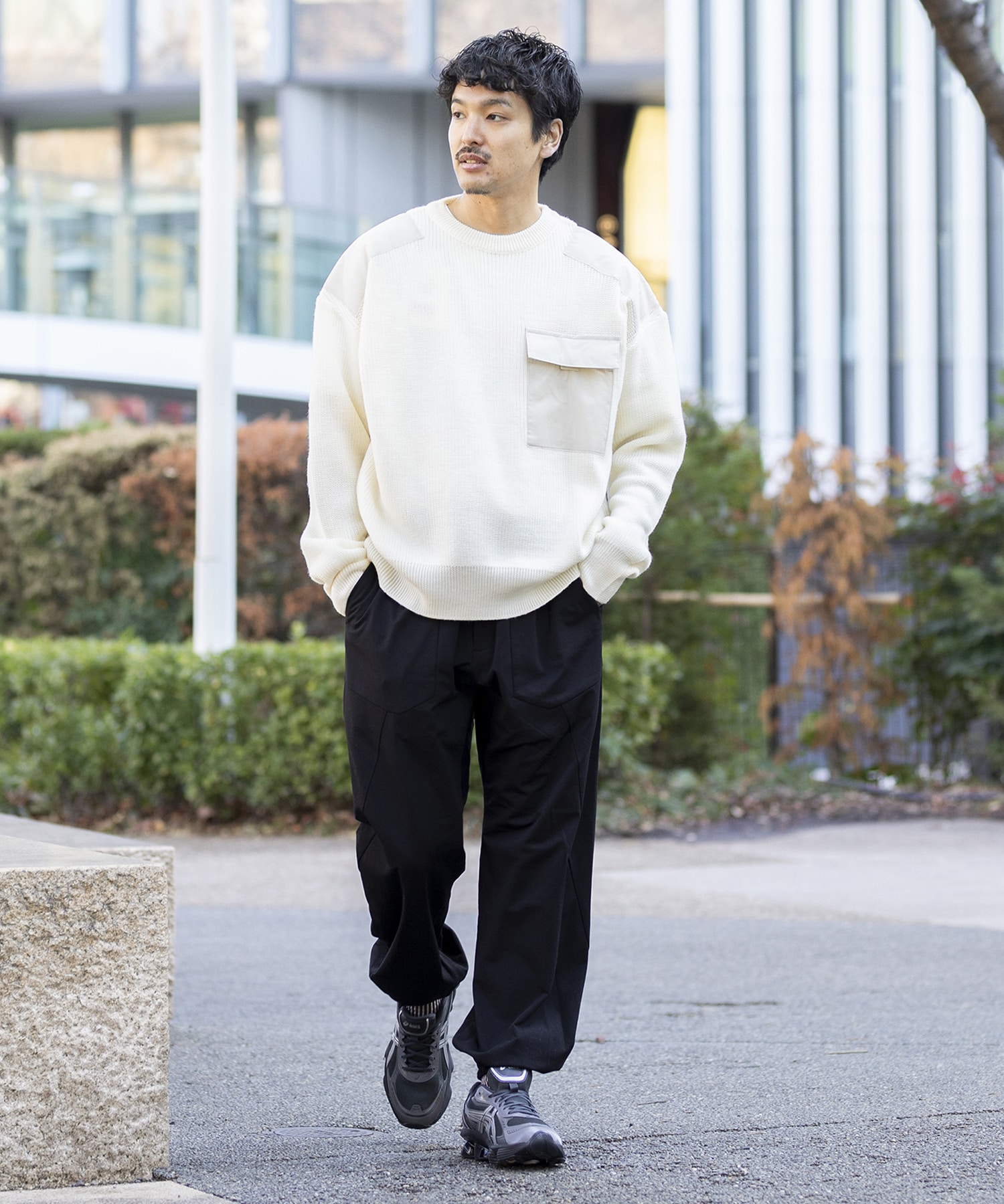別注BLK SUPER LIGHT SWEAT PANTS White Mountaineering