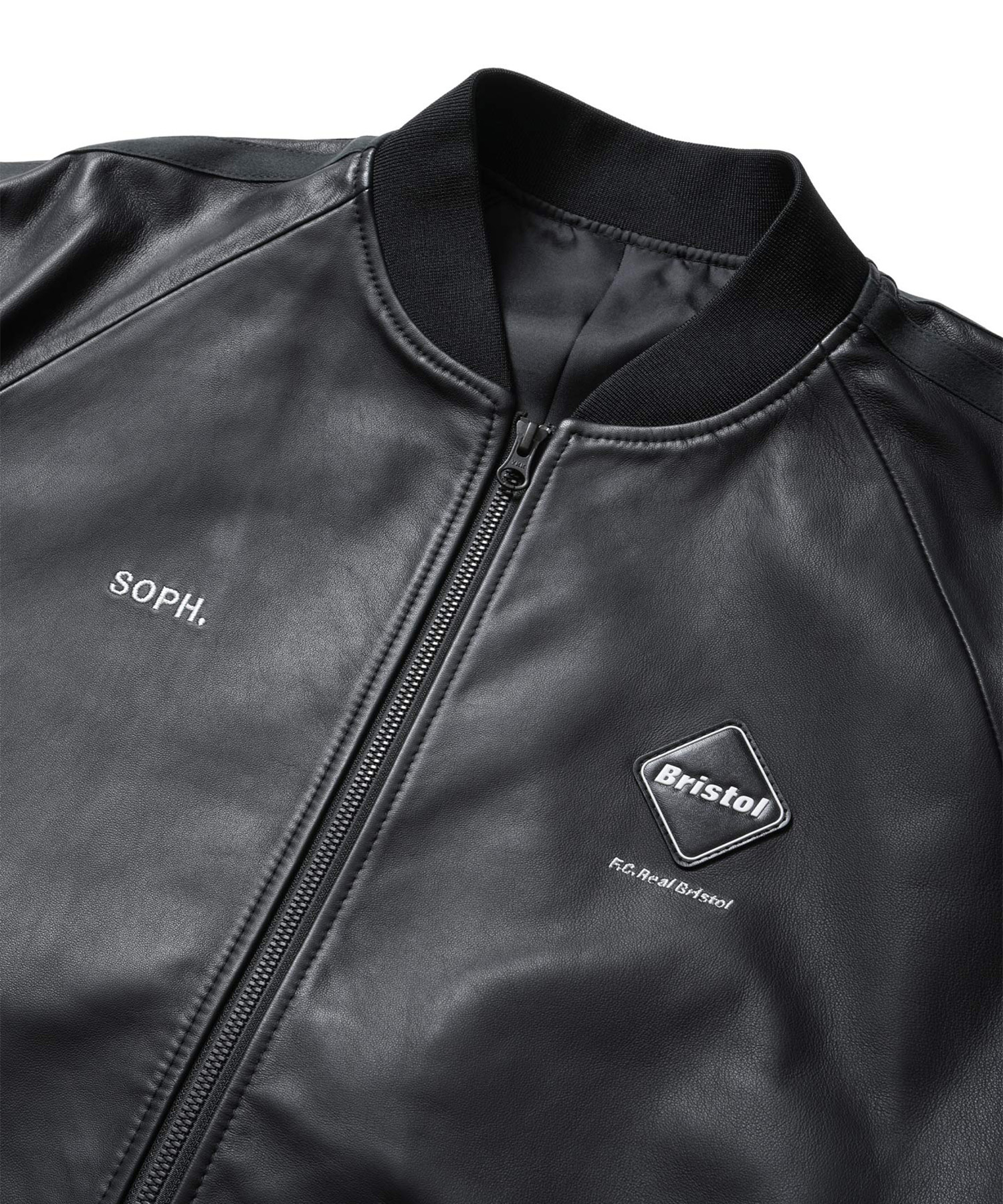 LEATHER TRACK JACKET F.C.Real Bristol