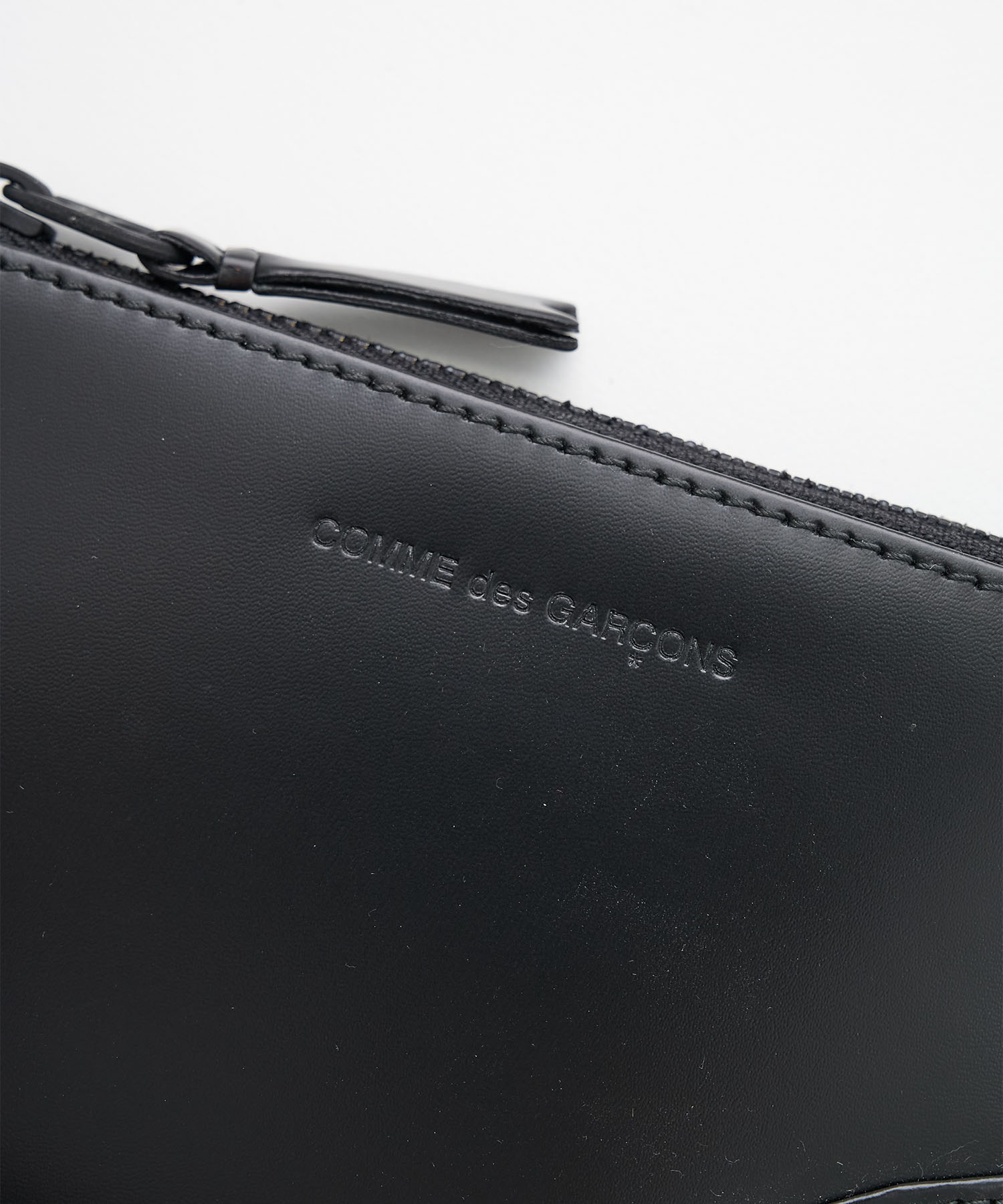 VERY BLACK LEATHER LINE E ZIP CASE Wallet Comme des Garcons