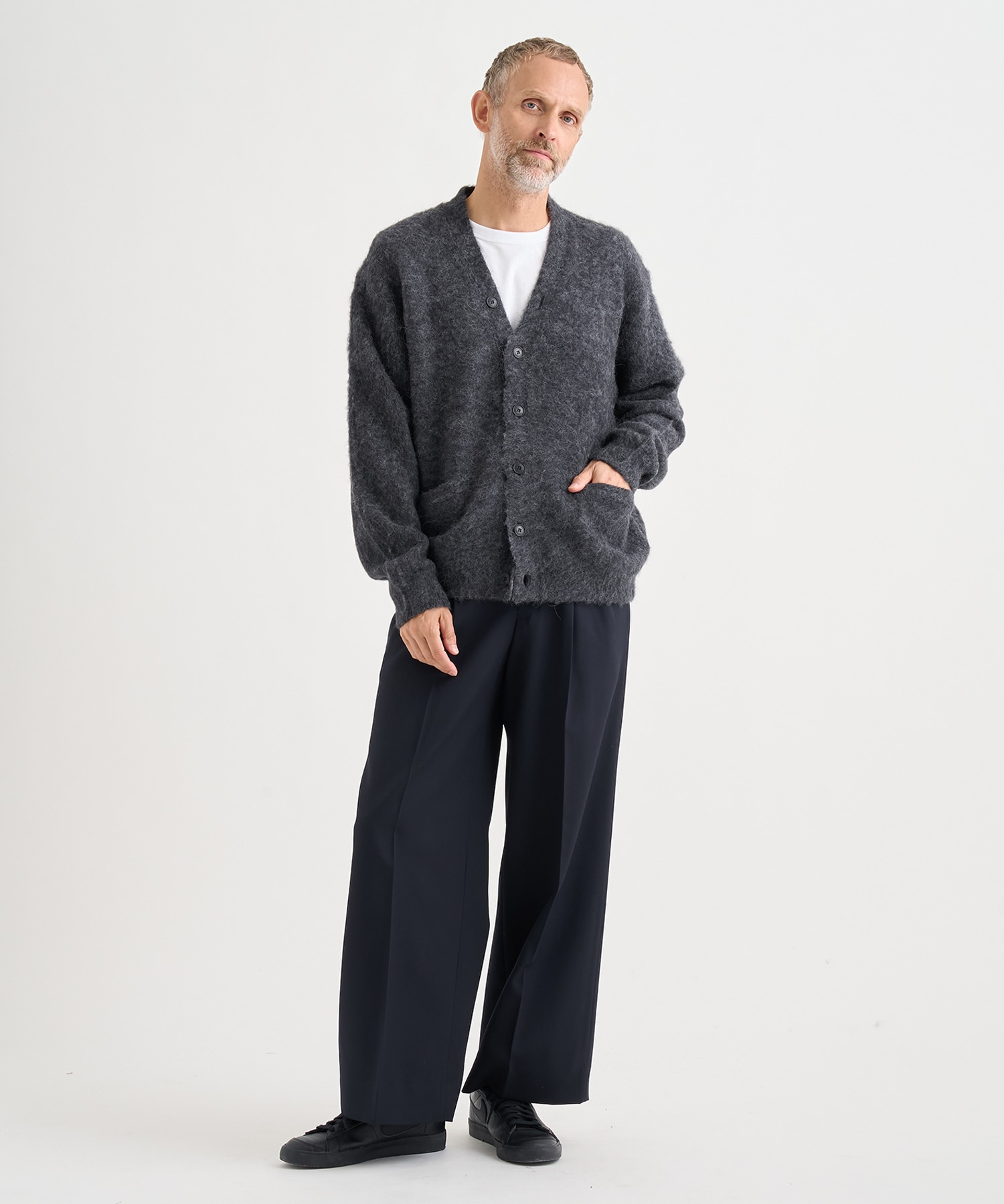 3Color Mix Baby Alpaca Cardigan YOKE