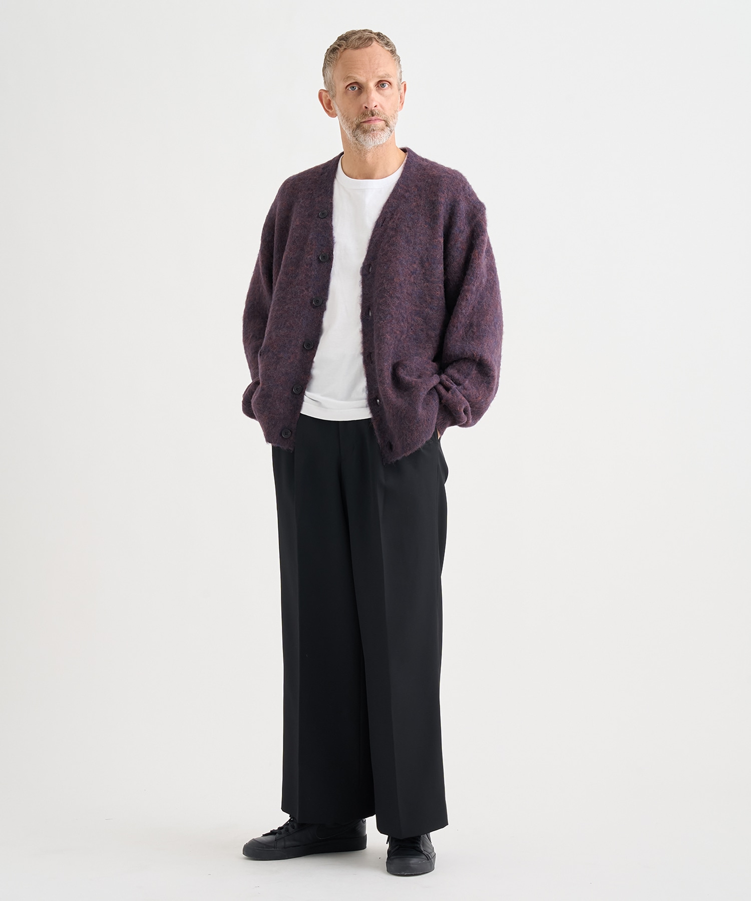 3Color Mix Baby Alpaca Cardigan YOKE